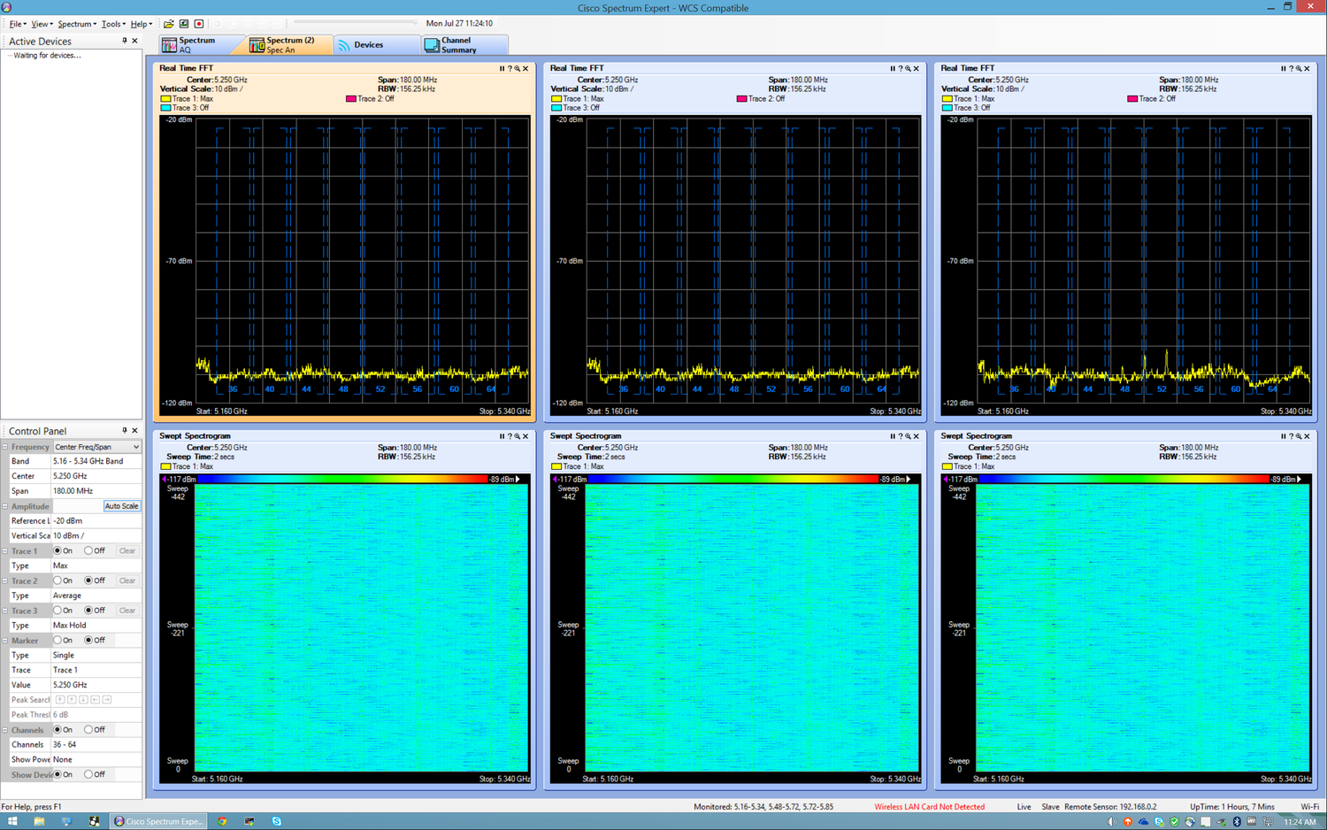 05 3 FFT &amp; 3 swept spectrograms