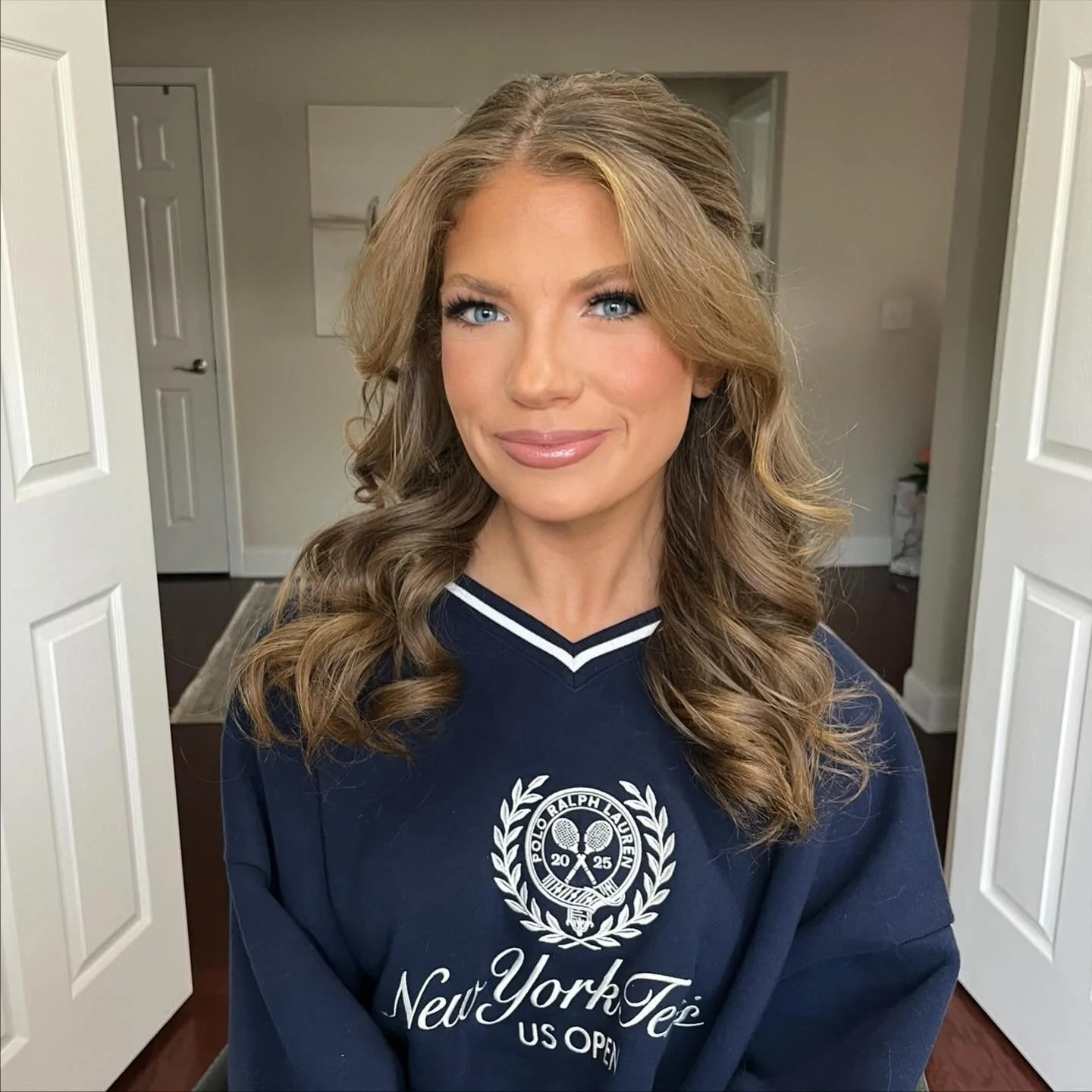 Hair and makeup on @baileyvictoria4 for a @nascar win celebration party🎉  #softglam #cltmua #lknmua #nascarwin #nascarchampionship 🥳