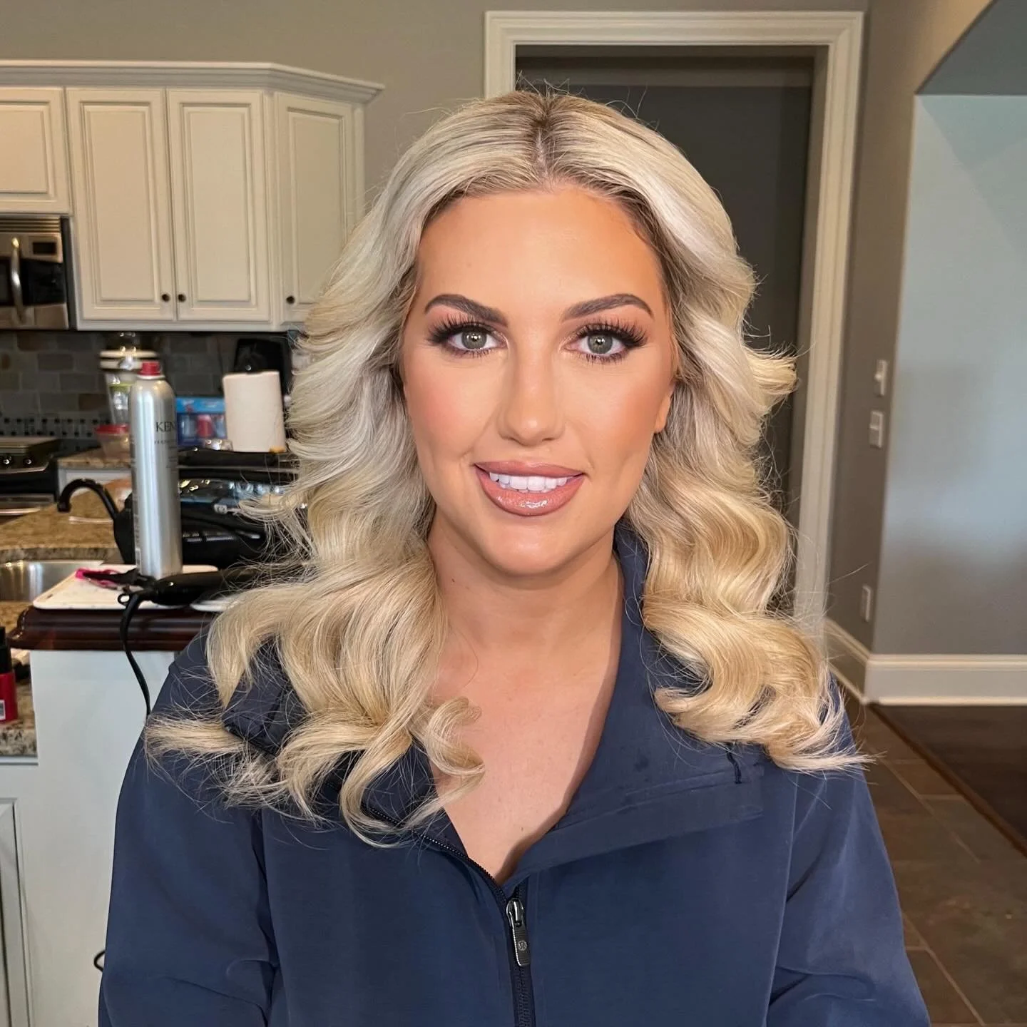 My favorite type of glam on Lindsey! 🔥 hair and makeup for the Make A Wish Ball earlier this month🤍 #galaglam #makeawishfoundation #lknmua #ncmua #cltmua