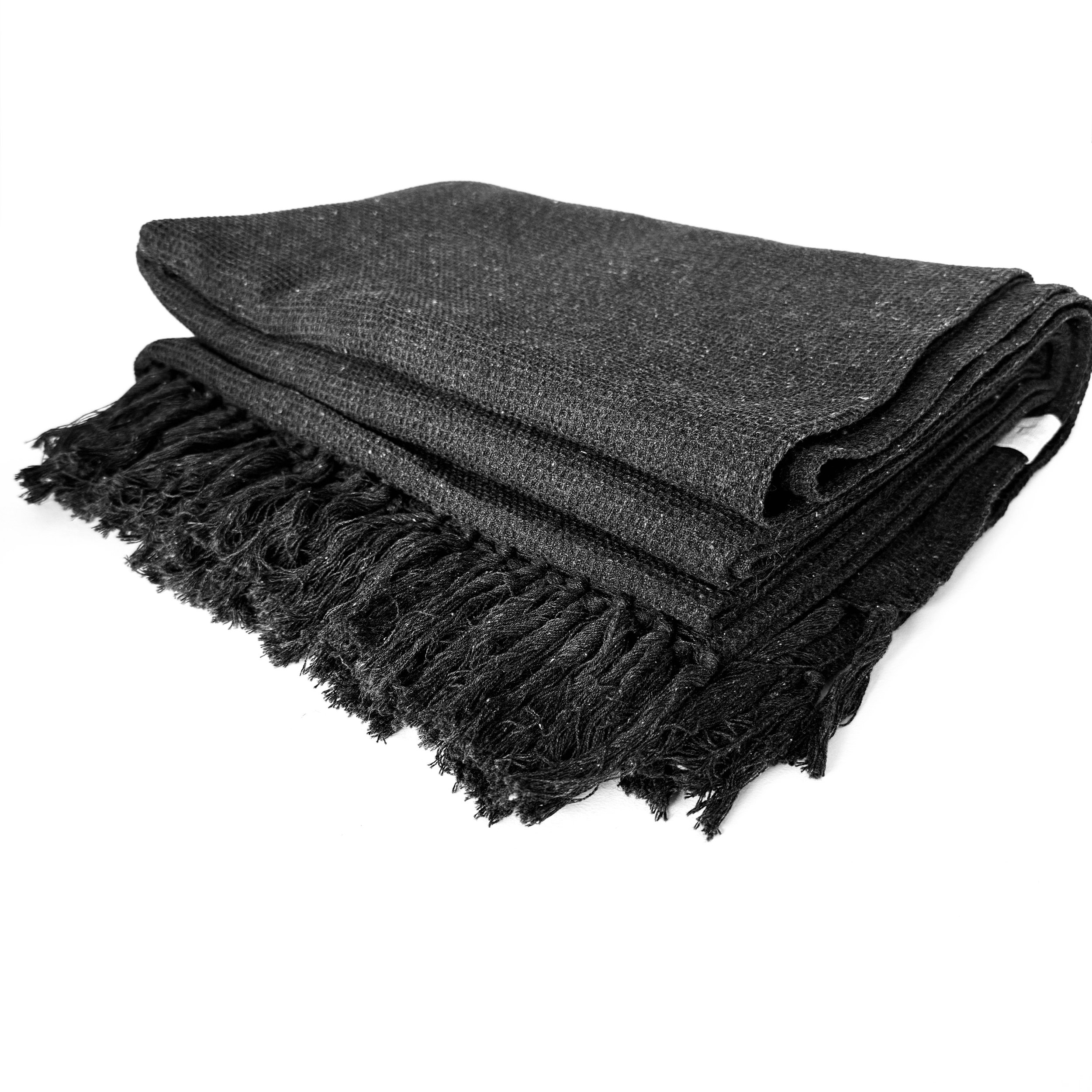 INSPIRED BY MIMI - wafeltjes-deken Ernst uit Skärhamn/Tjörn in SWEDEN - zwart/grijs