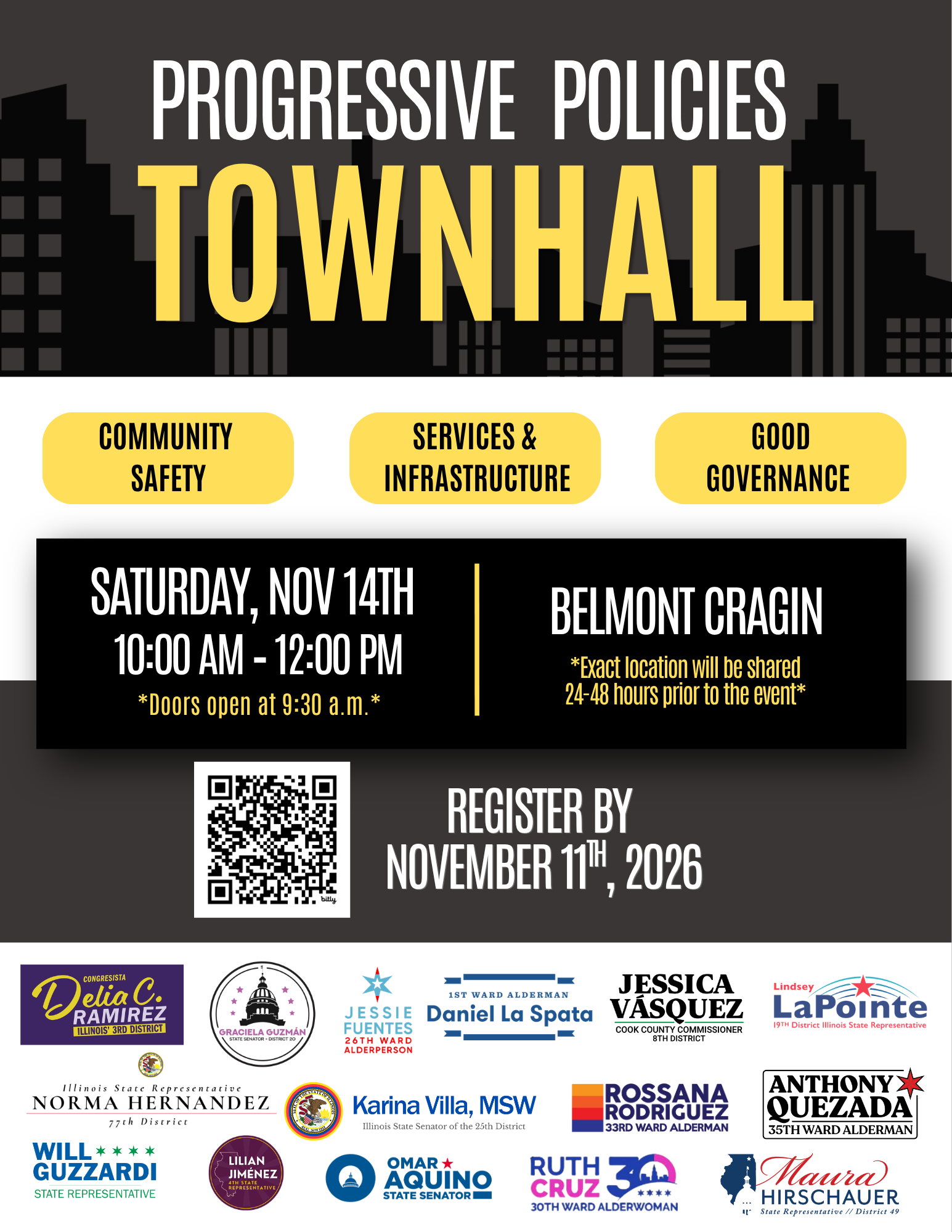 📢 Register Now: IL-03 Progressive Coalition Policy Town Hall!