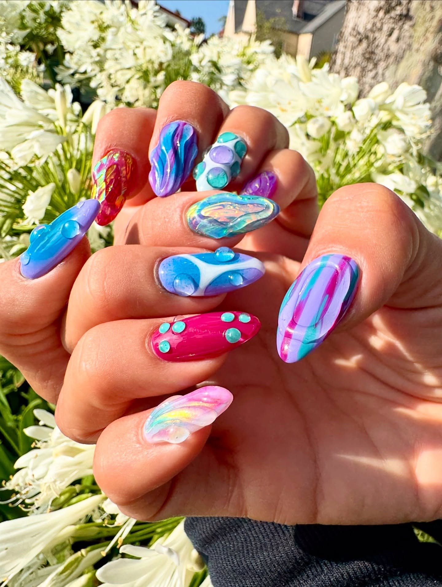My mani 🍭🍬🍭 #newmani 

#summermani #3dnailart #summertime #manicurednails