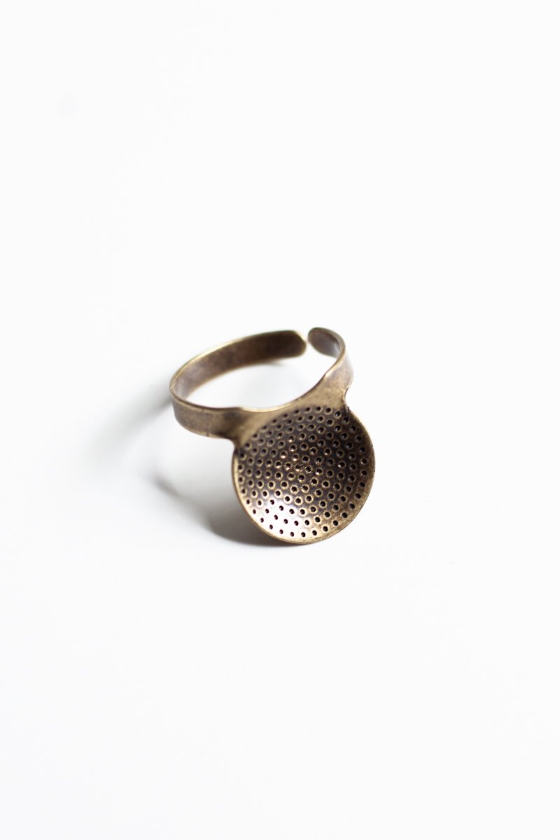 Japanese Brass Palm Ring Thimble — Handa Textiles