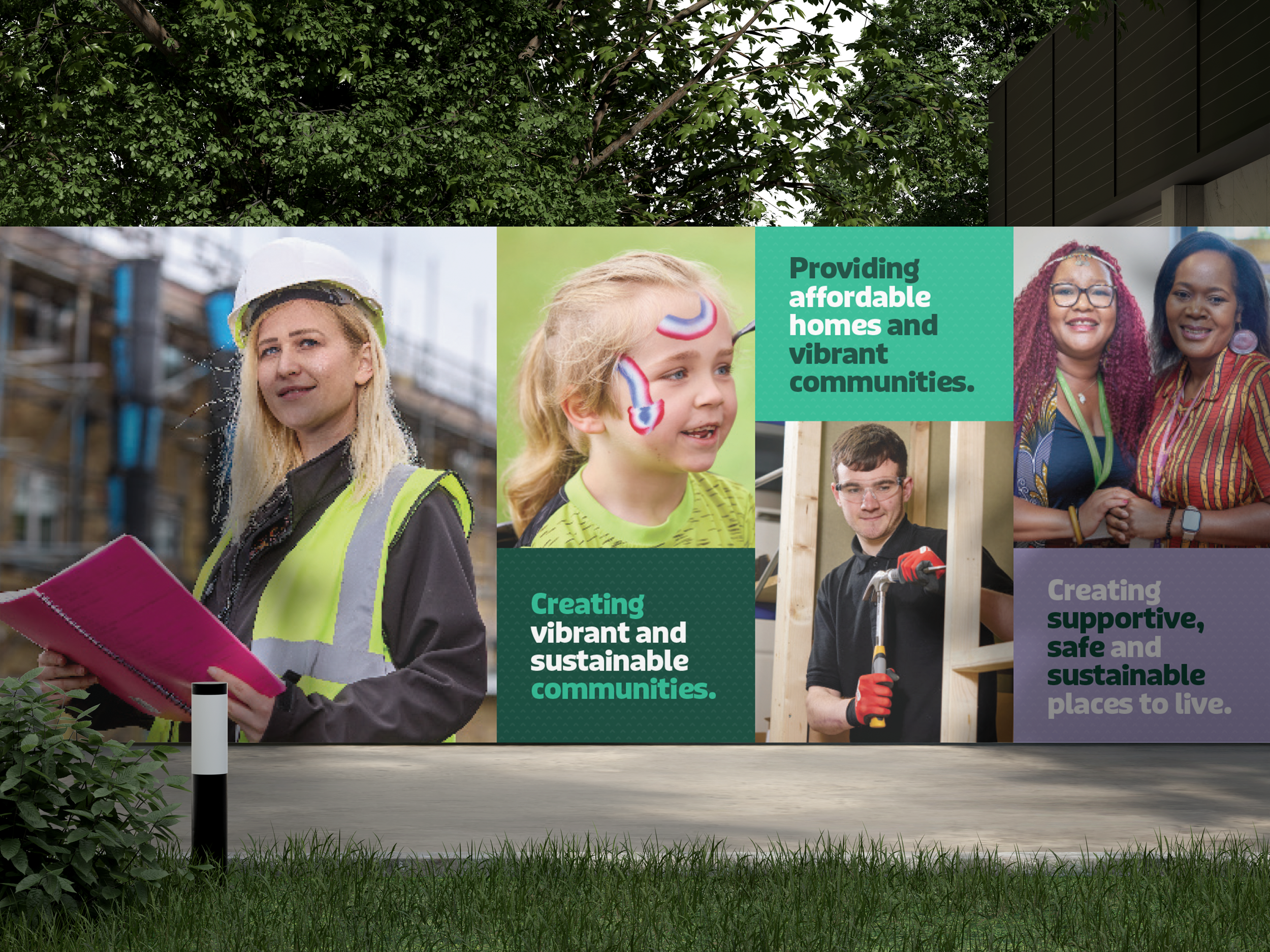 Mock up of Vico Homes hoarding