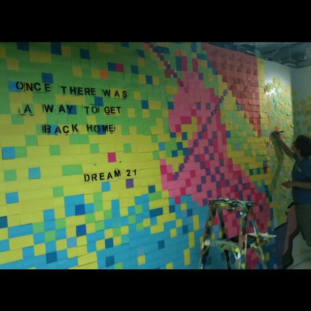 Unicorn Post-It Note Mural