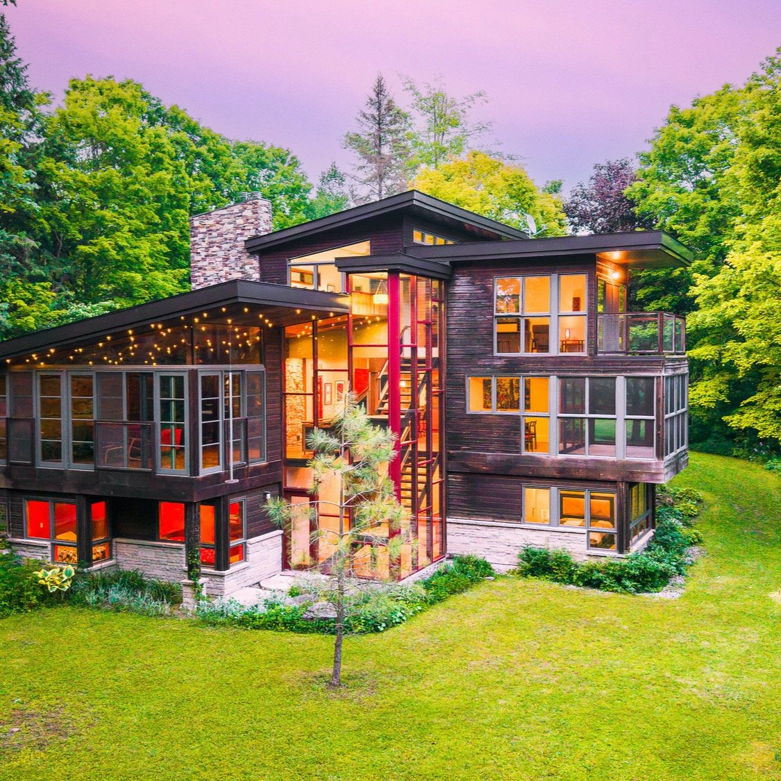 We are very excited to share this upcoming listing with you in just a few days....heres a teaser.... Architect creation, riverfront glass masterpiece; bold design, natural light through every window; river views, wow. And minutes to Mulmur.......