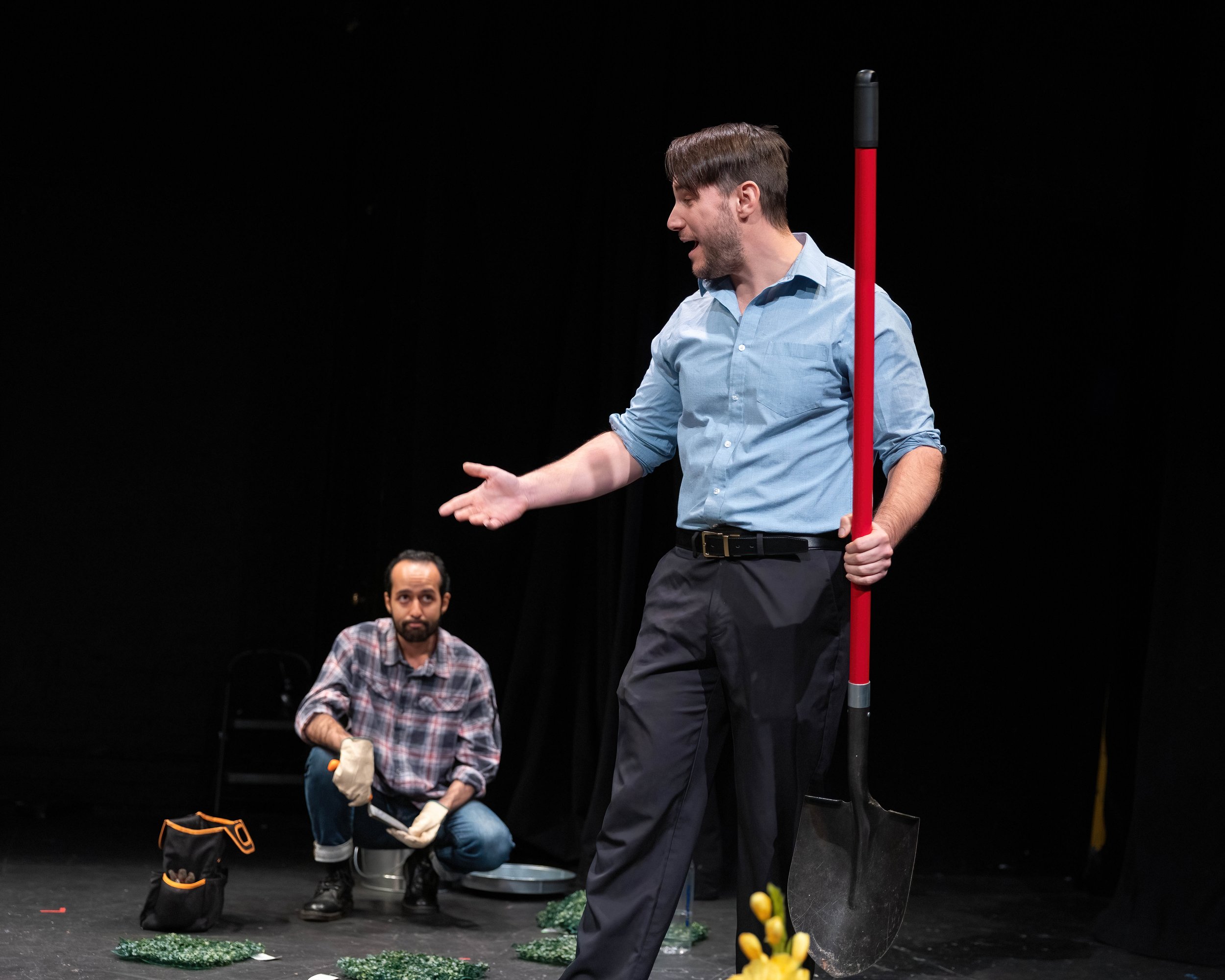 Reza Mirjalili and  Sean Whittaker in Grayson May's "Cain's Garden"