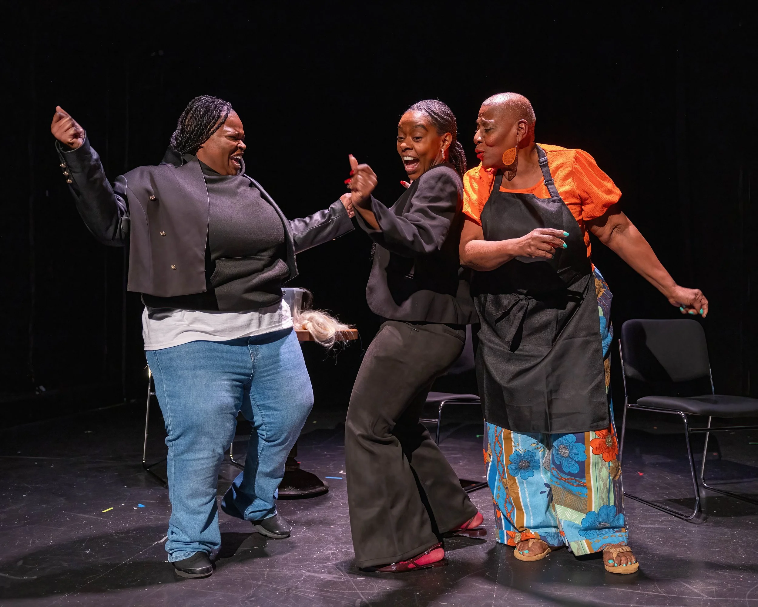 Raven Jeannette, Jade Mason and Arlene A McGruder in Karen Campion's "Extensions"