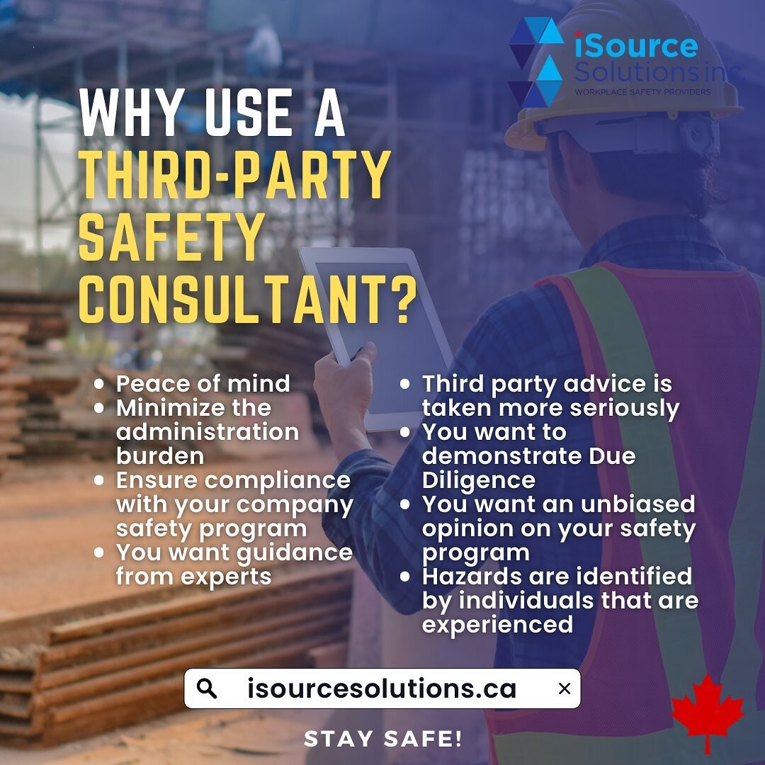 Why use a third-party safety consultant?

There are many reasons to use a third-party safety consultant like us. Ensure peace of mind and receive expert guidance on hazards and your company safety program.

Contact us at info@isourcesolutions.ca for 