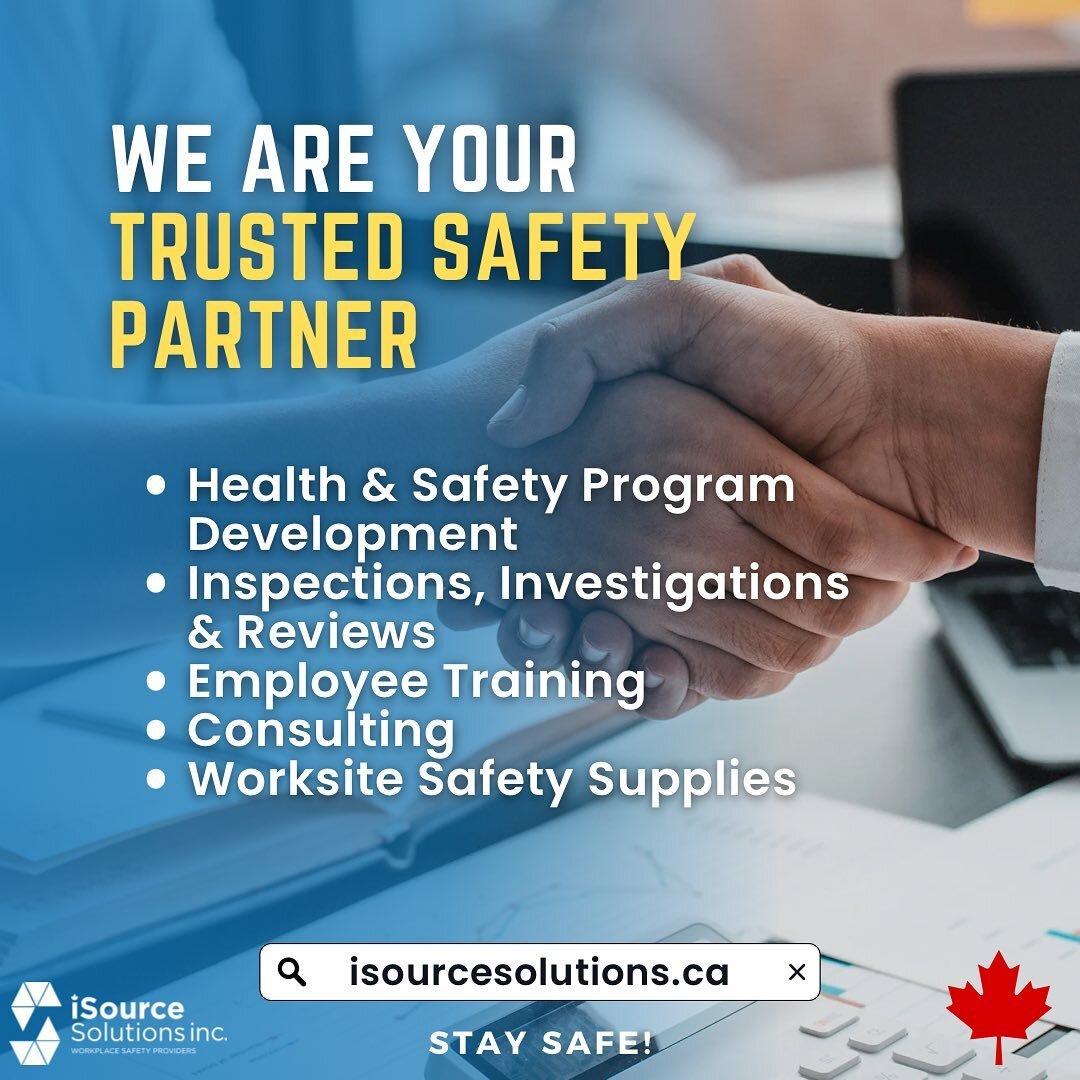 We are your trusted safety partner.

Our solutions and services range from Health &amp; Safety Program Development, Inspections, Investigations &amp; Reviews to Employee Training, Consulting and Worksite Safety Supplies.

Visit our website for more i