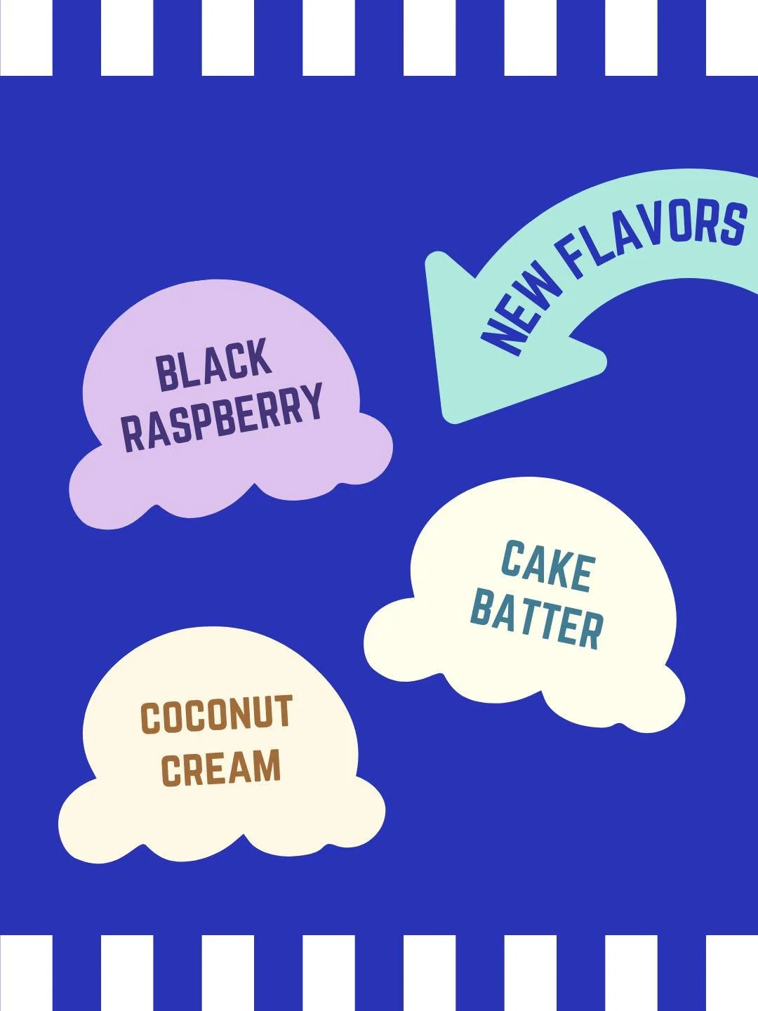 The menu is looking real good right now 👀🍦 Black Raspberry, Cake Batter, and Coconut Cream are in the building. Come see us this weekend &mdash; these flavors are here for a good time, not a long time! 😁
.
.
.
#getyourgibbys #gibbysicecream #icecr