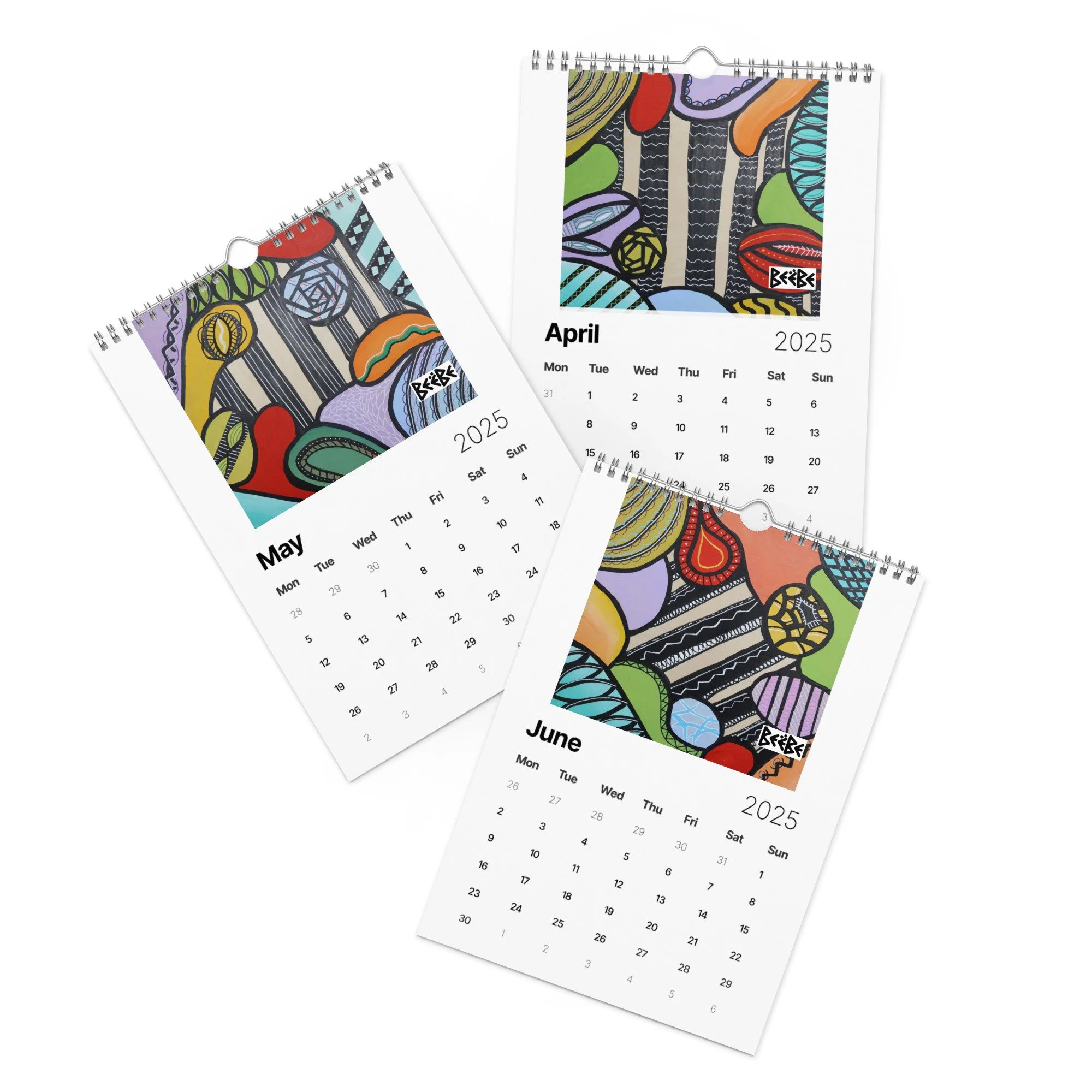 Basic Wall calendar (2025) — Beebe Arts LLC