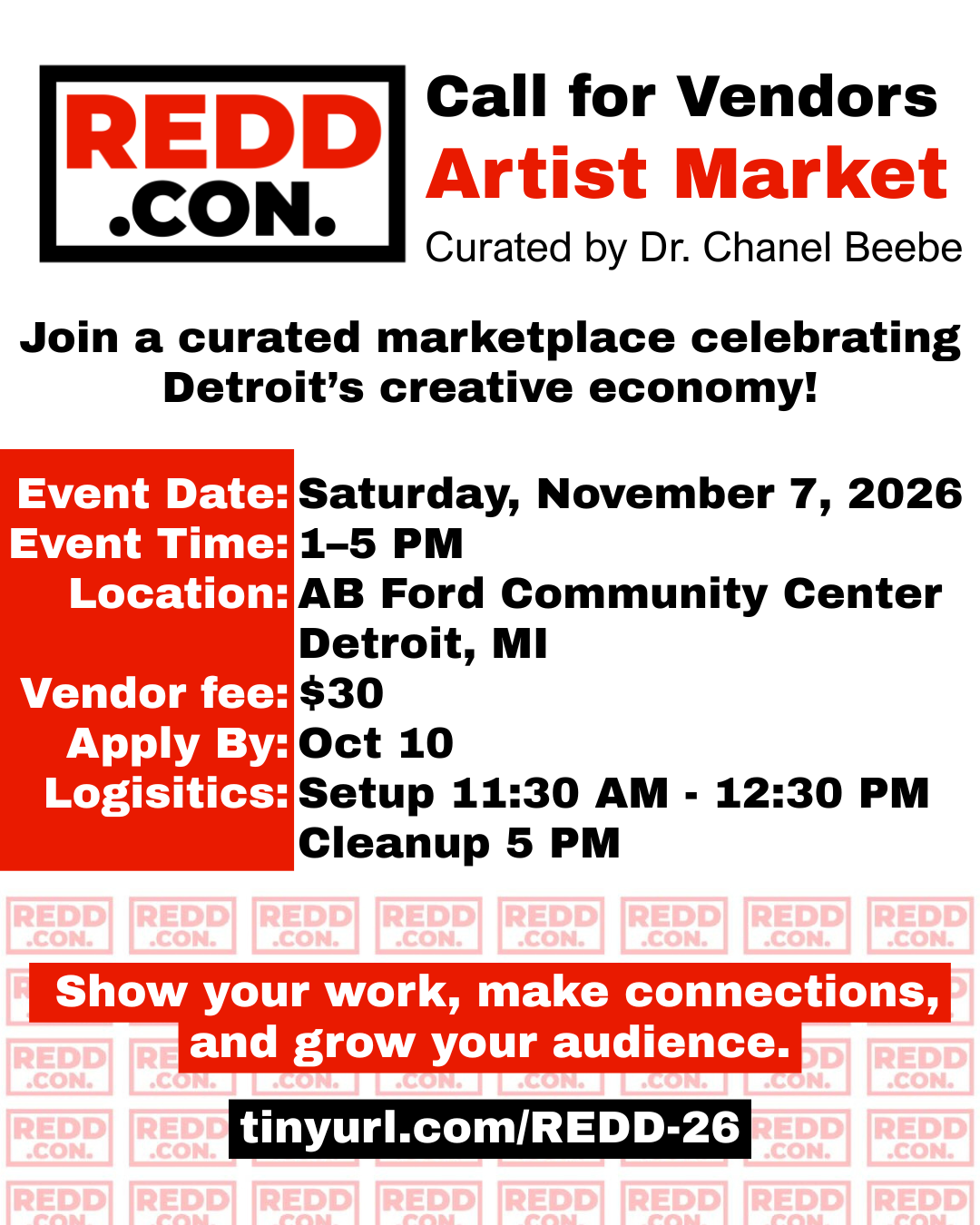 REDDCON: Artist Market Vendor Fee 2026