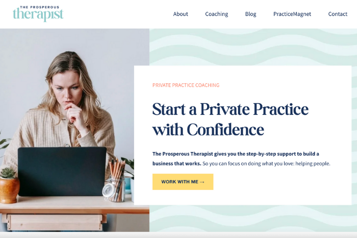 Custom Squarespace Website &amp; Branding for Business Coach for Therapists