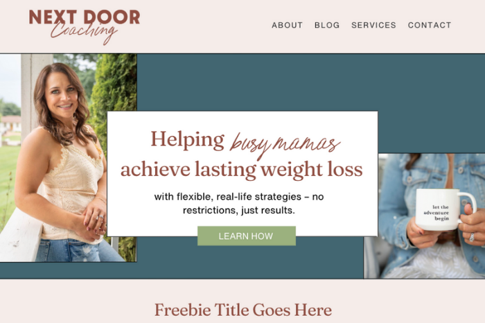 Brand Refresh and Semi-Custom Website for a Nutrition Coach