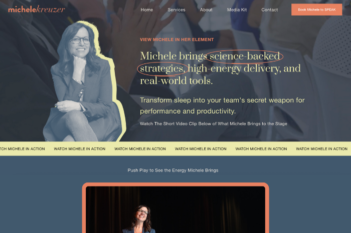 Squarespace Website for Keynote Speaker and Sleep Consultant