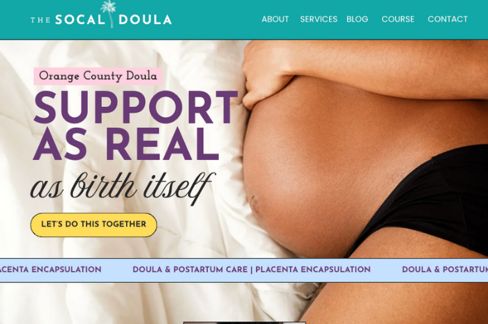 Custom Squarespace Website and Funnel Build for The SoCal Doula