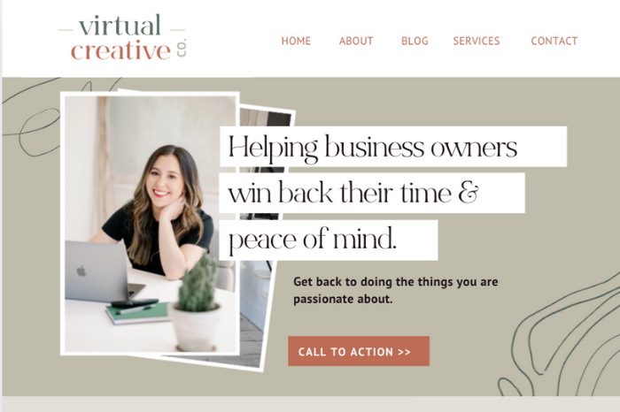 Squarespace Website Template Setup for Virtual Creative Co.