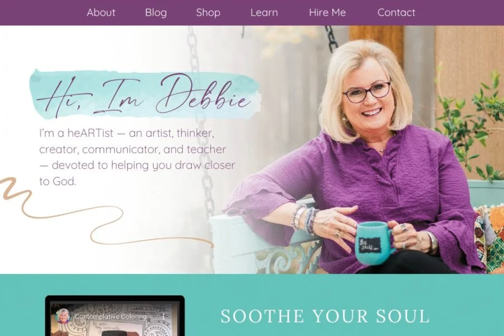 Squarespace Website for Artist and Creative Educator Debbie Skinner