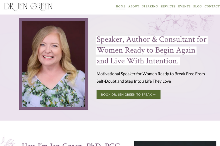 Squarespace Website for Women’s Empowerment Speaker and Consultant