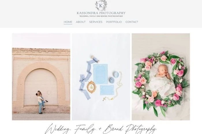 Light &amp; Airy Squarespace Website for Photographer
