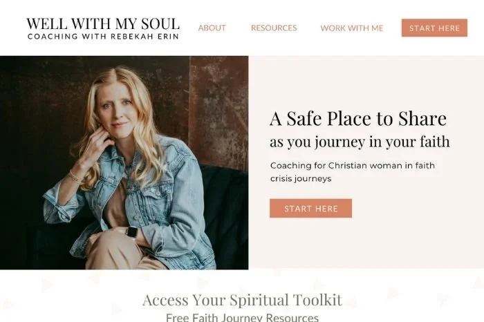 Custom Squarespace Website for Faith-Based Life Coach
