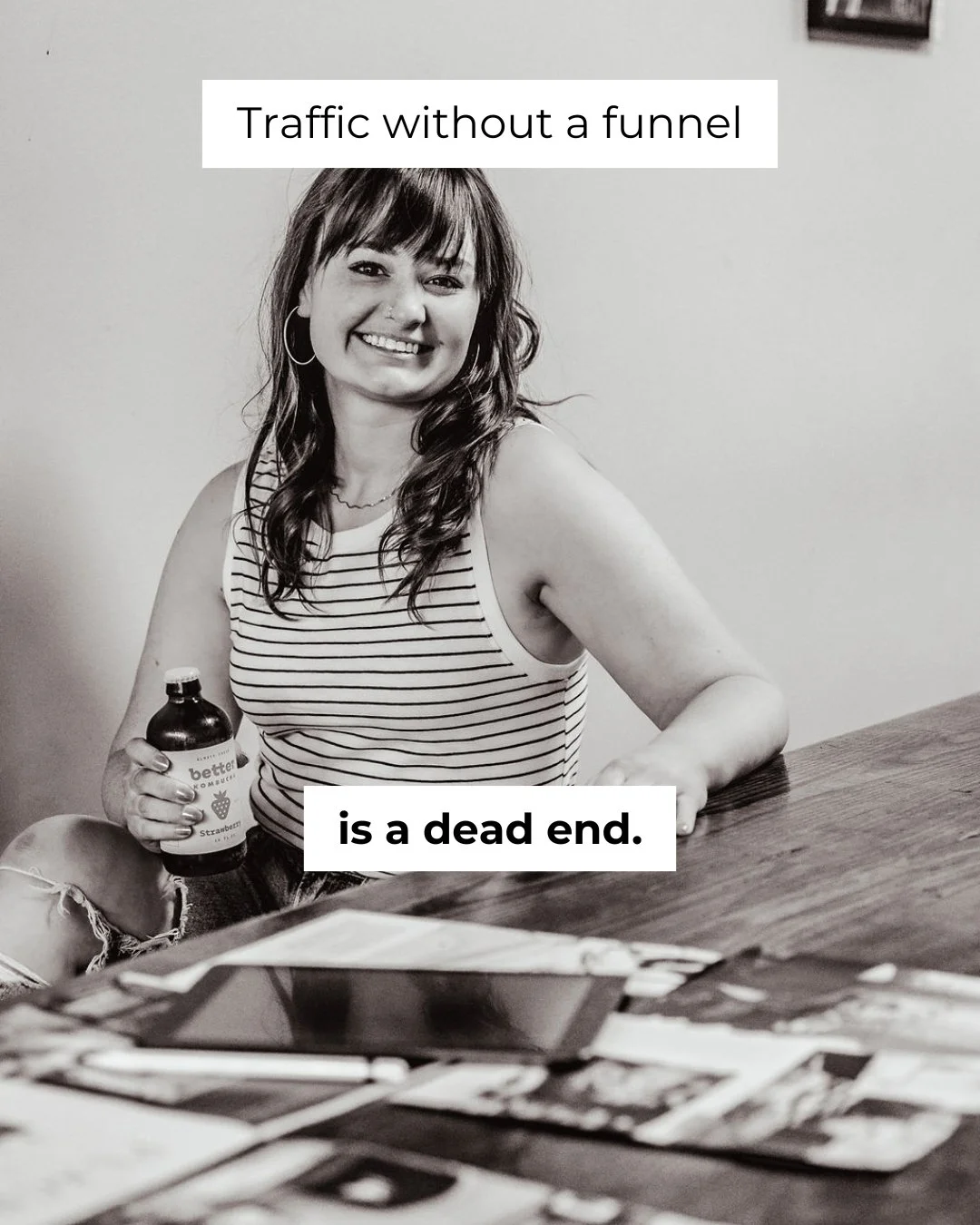 Traffic alone won&rsquo;t grow your business.
Traffic + a clear funnel will.
If people can&rsquo;t subscribe, buy, or stay connected, you&rsquo;re rebuilding from scratch every day.
Comment TRAFFIC to get my Organic Traffic Blueprint.