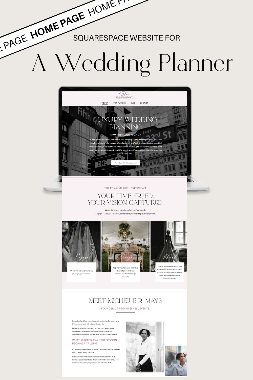 Custom Squarespace Website for Wedding Planner | Renay Meshell Events ...