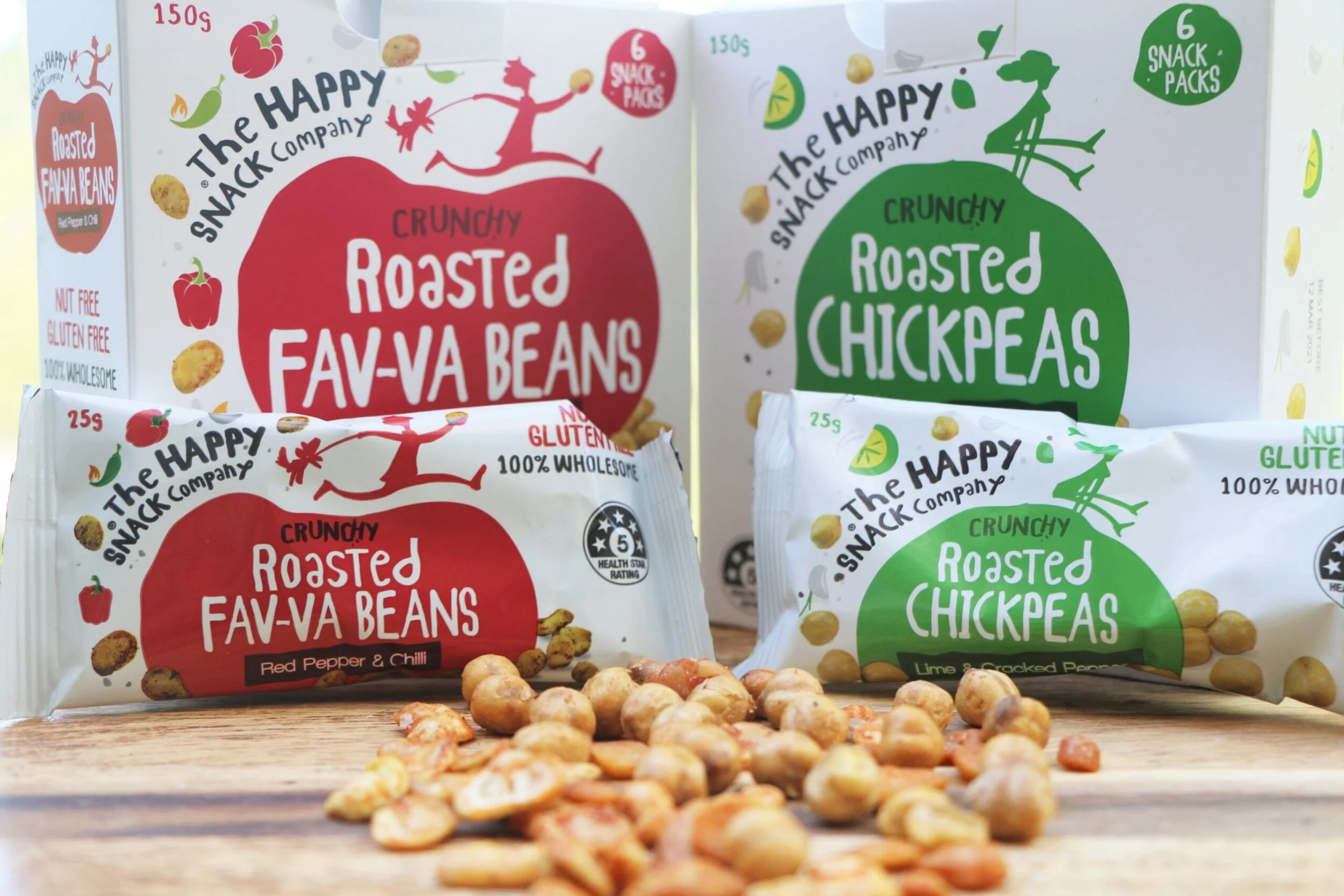 What makes a snack healthy? | Product Review: The Happy Snack Company Roasted Fav-va Beans and Chickpeas