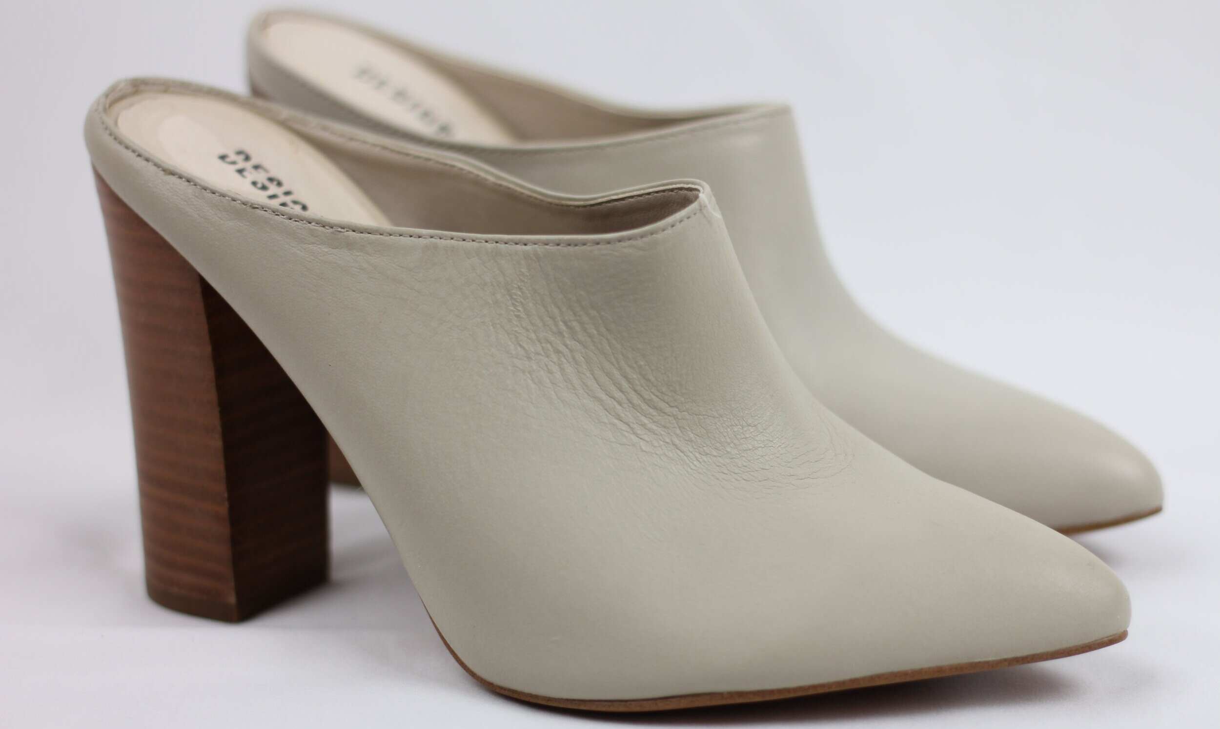 Light Grey High Heel Mule 