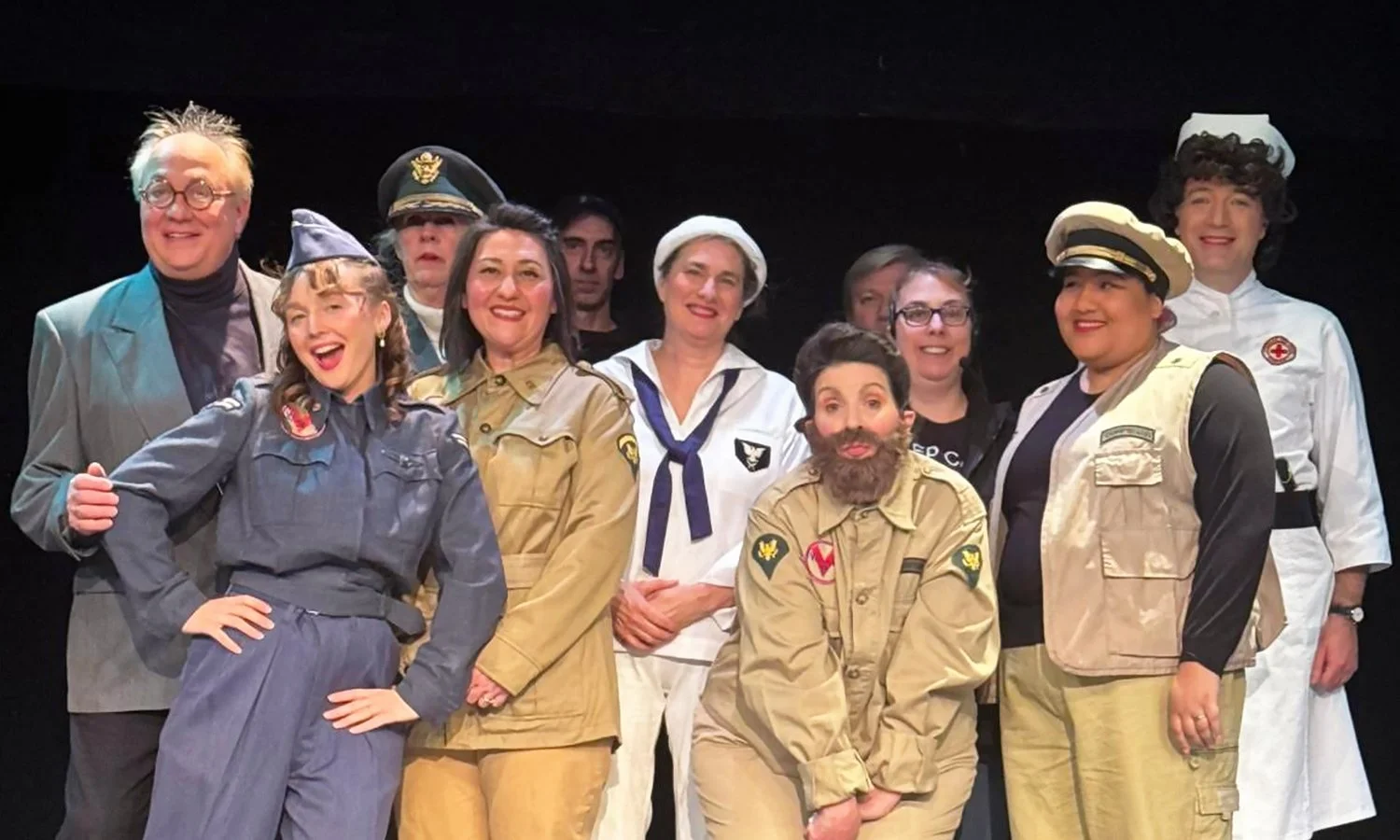  Emma K. Miles, a new England based actress alongside the cast in a recent theatrical production in Massachusetts. 