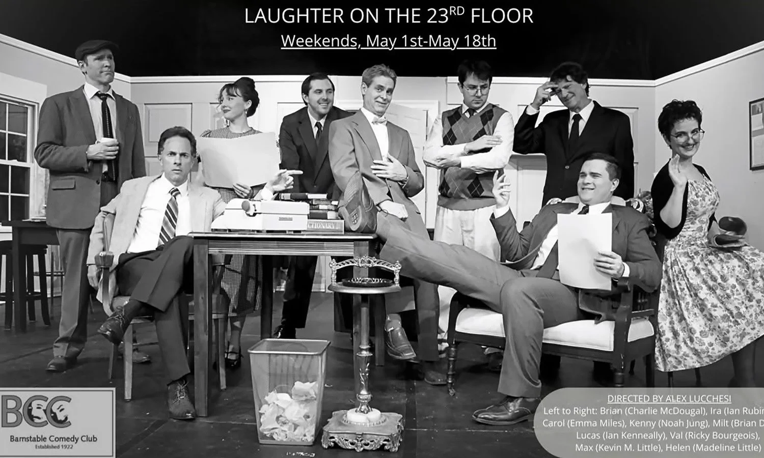  Emma K. Miles featured in a local publication alongside her cast in a recent play, all dressed in character. 