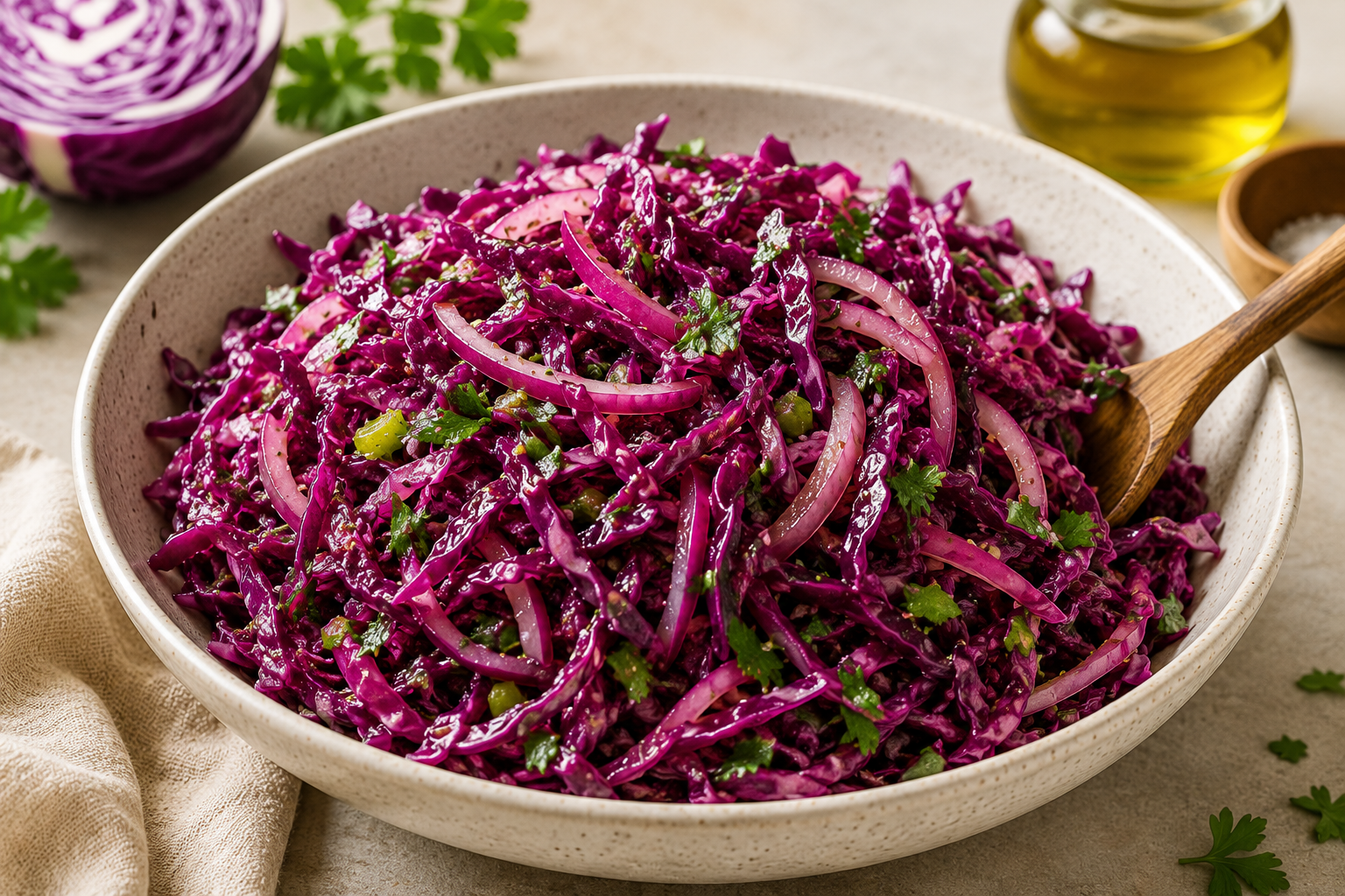 Refreshing Red Cabbage Salad for Summer BBQs and Meal Prep