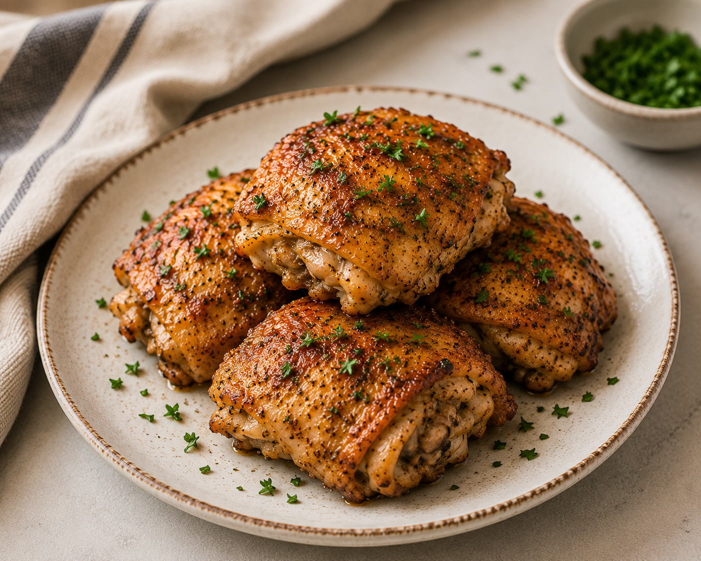 Air Fryer Greek Chicken Thighs
