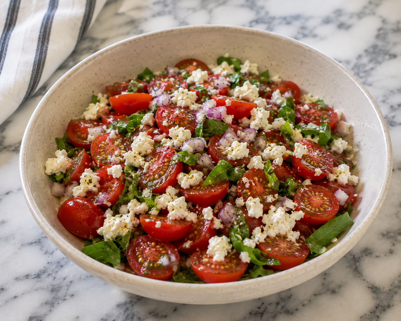 Easy Tomato Fresh Basil Salad