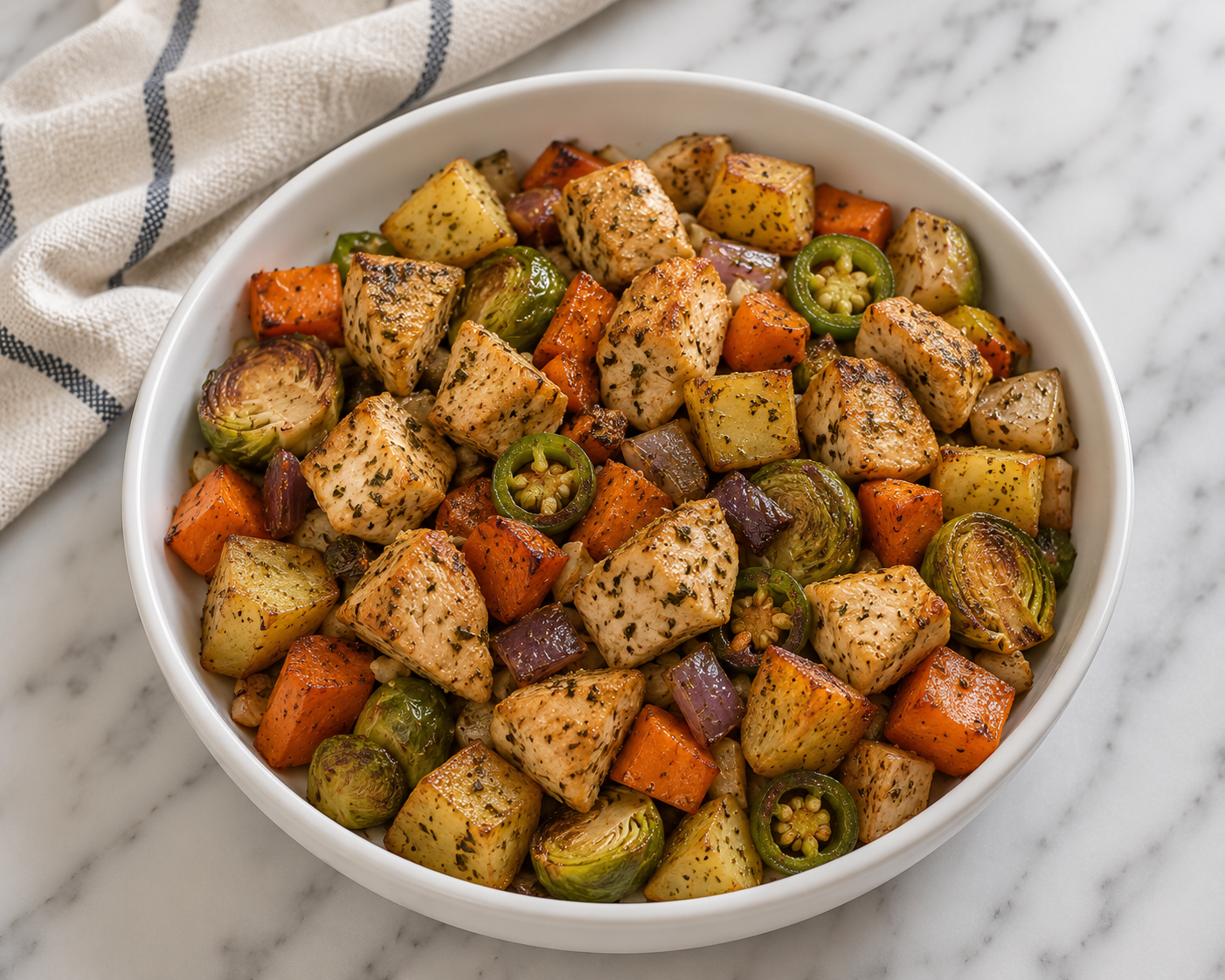 One-Pan Baked Chicken and Vegetables