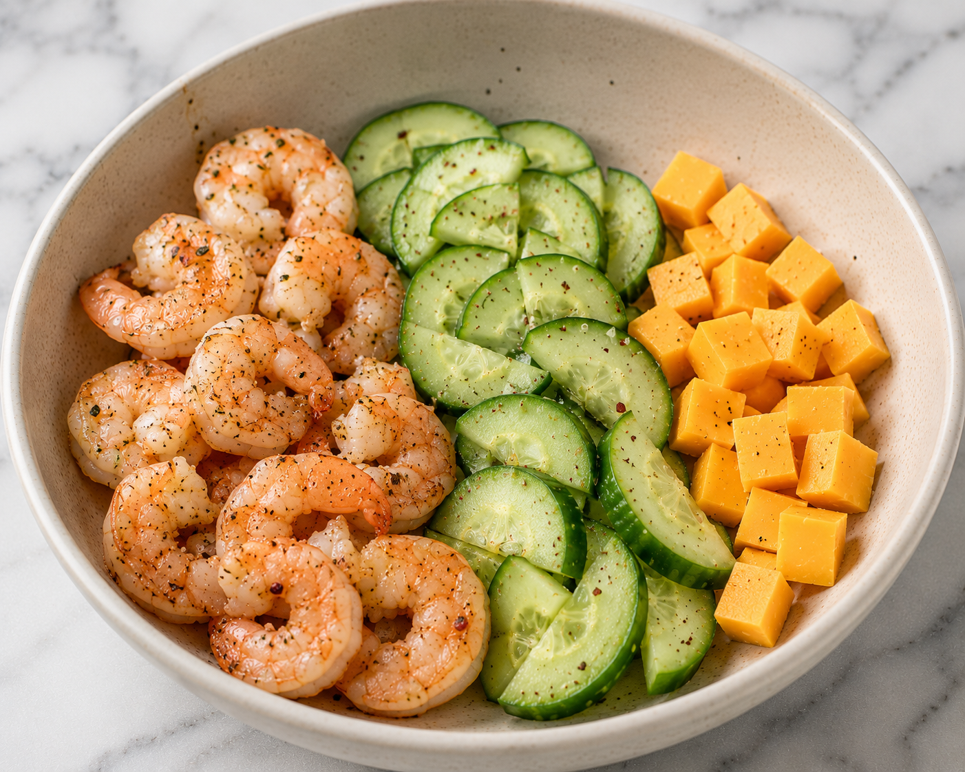 Spicy Air Fryer Shrimp Bowl