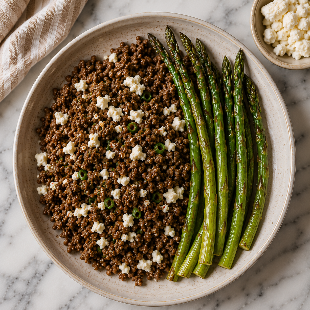 Ground Beef and Asparagus