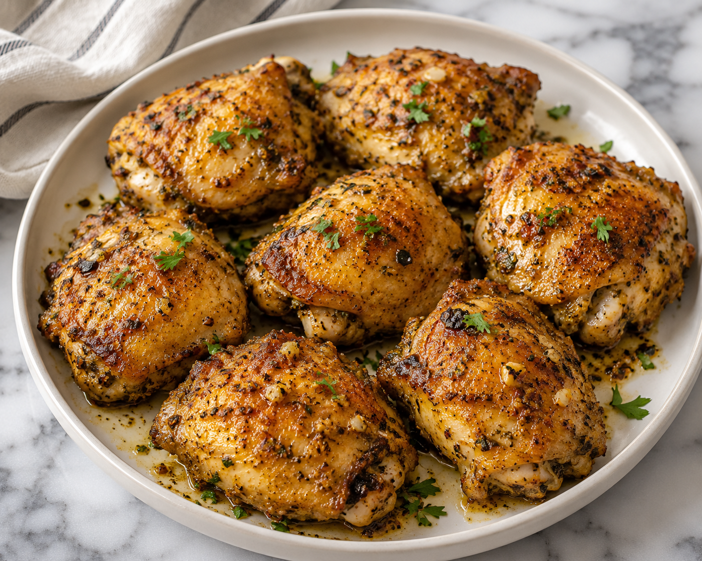 Herbed Honey Mustard Chicken Thighs