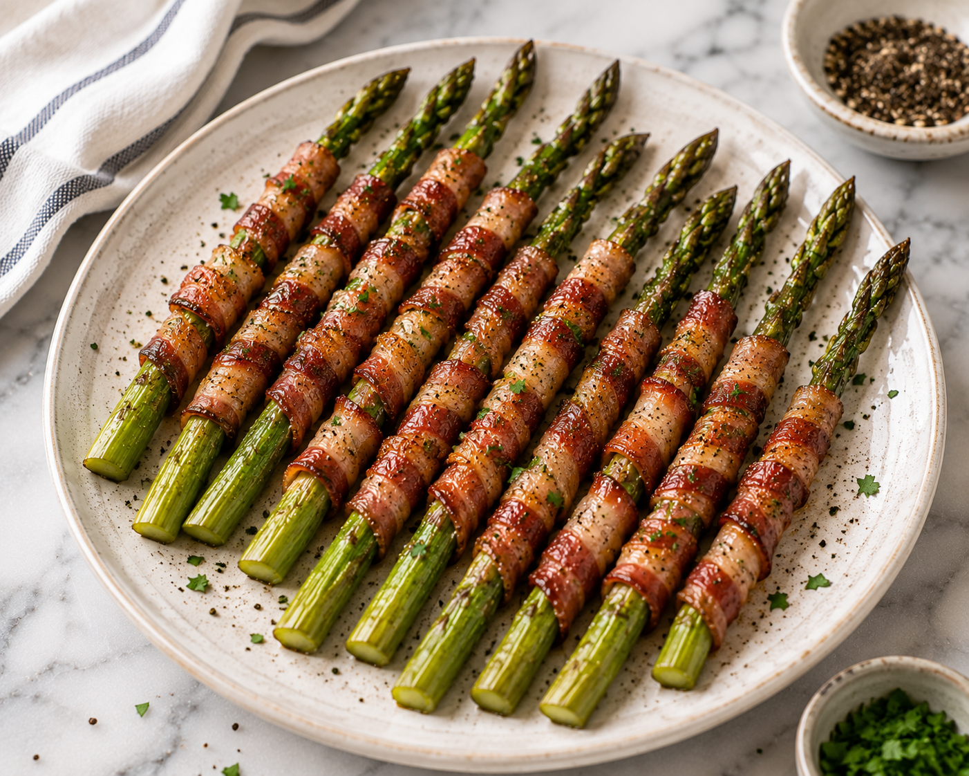 Air Fryer Bacon Wrapped Asparagus
