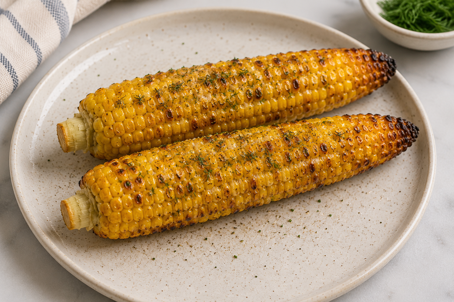 Air Fryer Dill Corn on the Cob