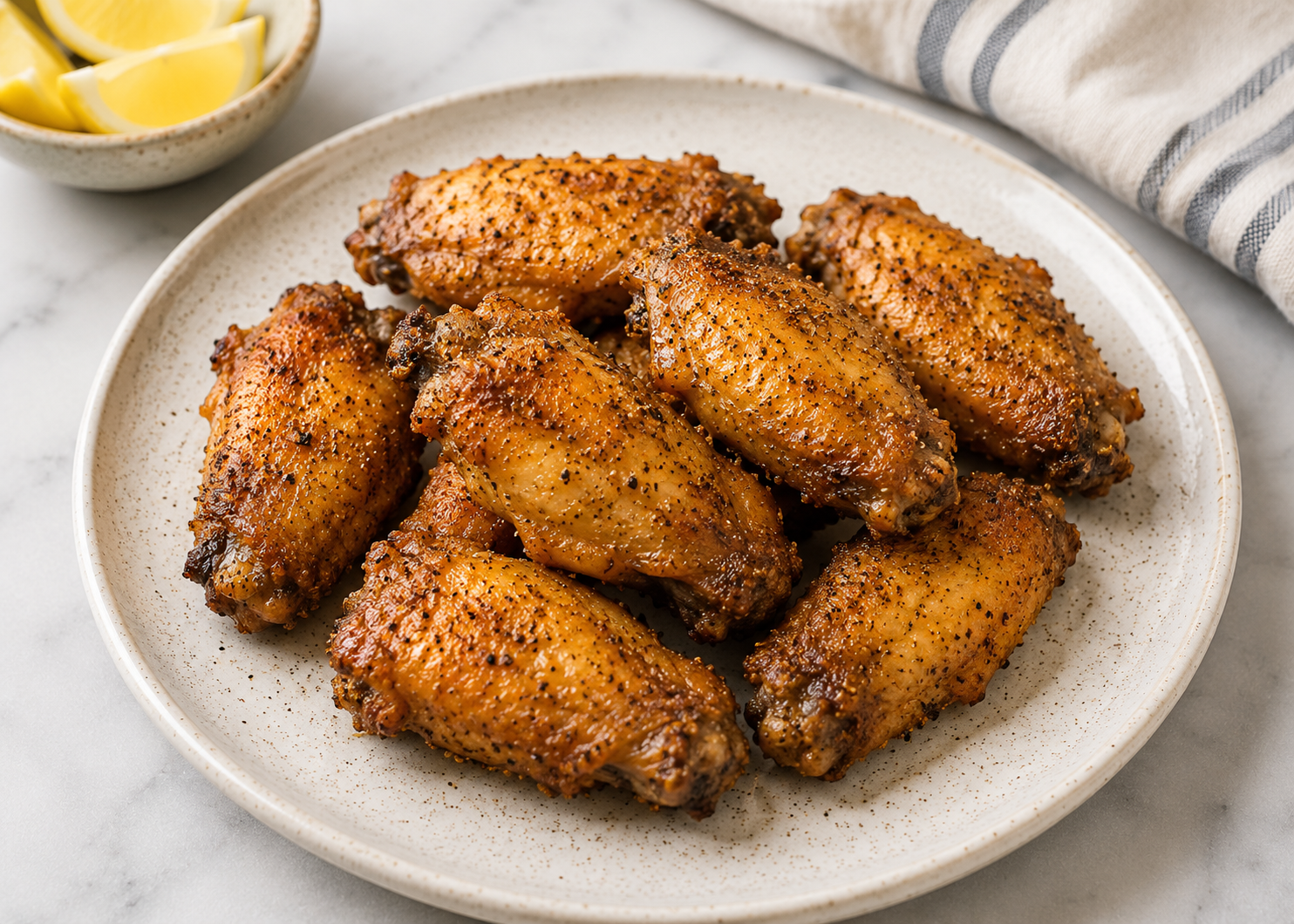 Air Fryer Lemon pepper Chicken Wings