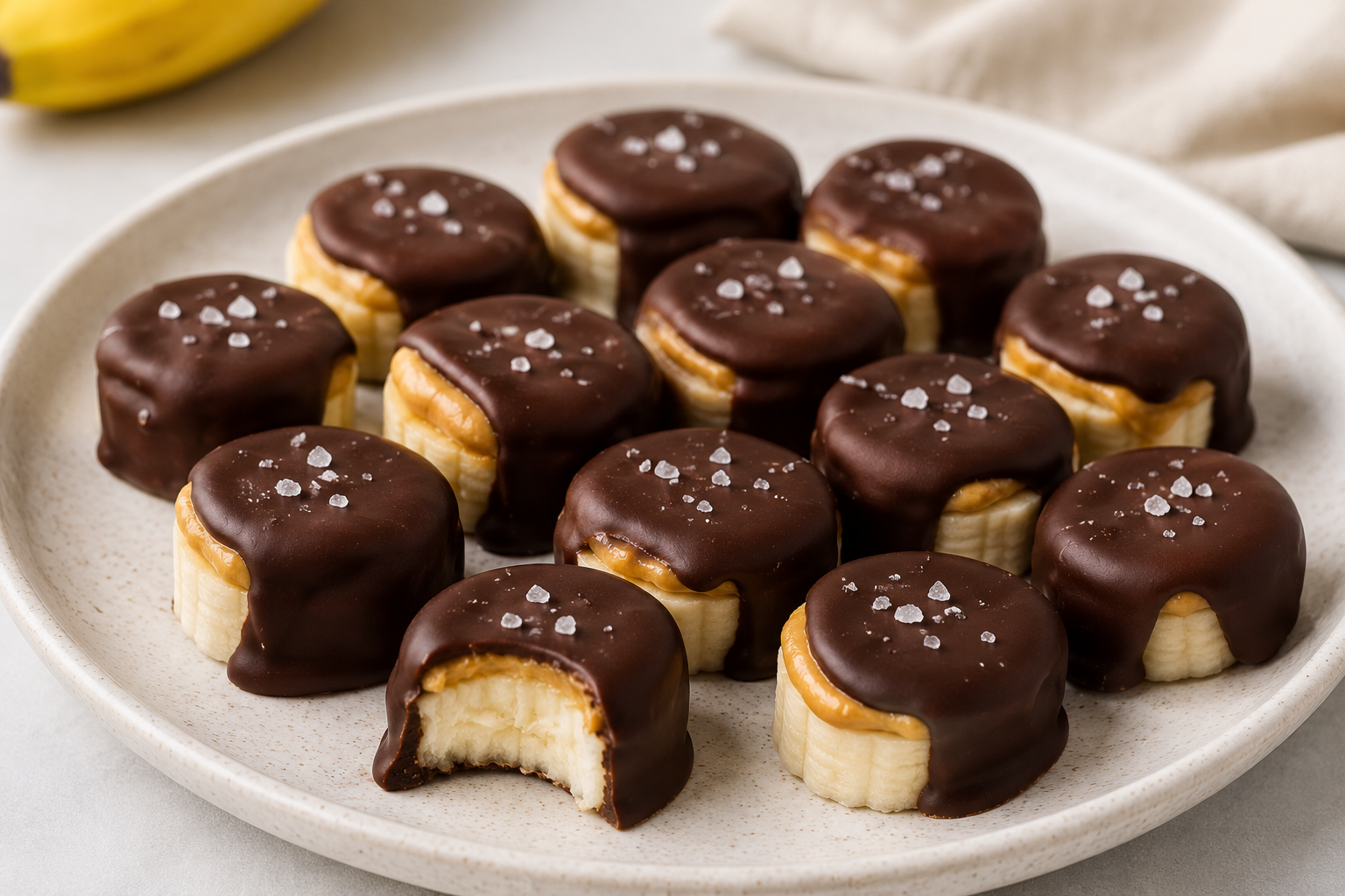 Chocolate Covered Banana Bites