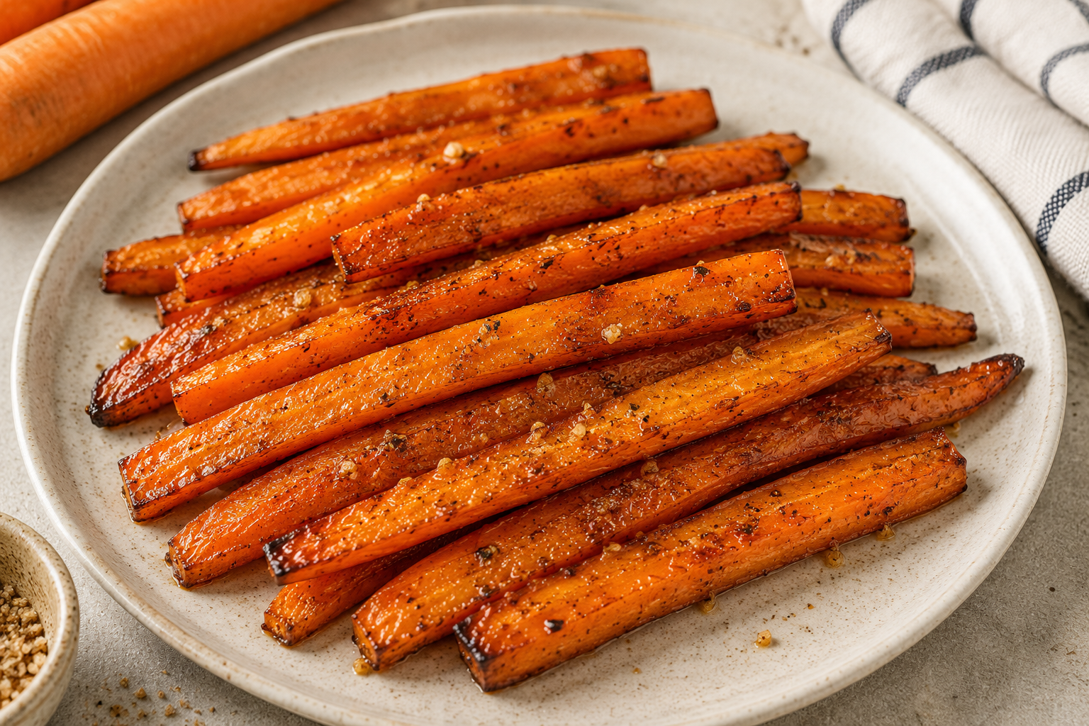 Roasted Garlic Air Fryer Carrots