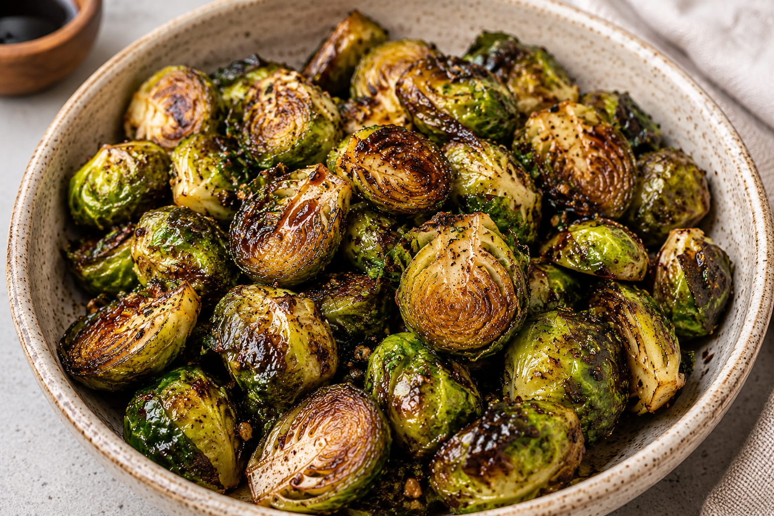 Air Fryer Balsamic Brussels Sprouts