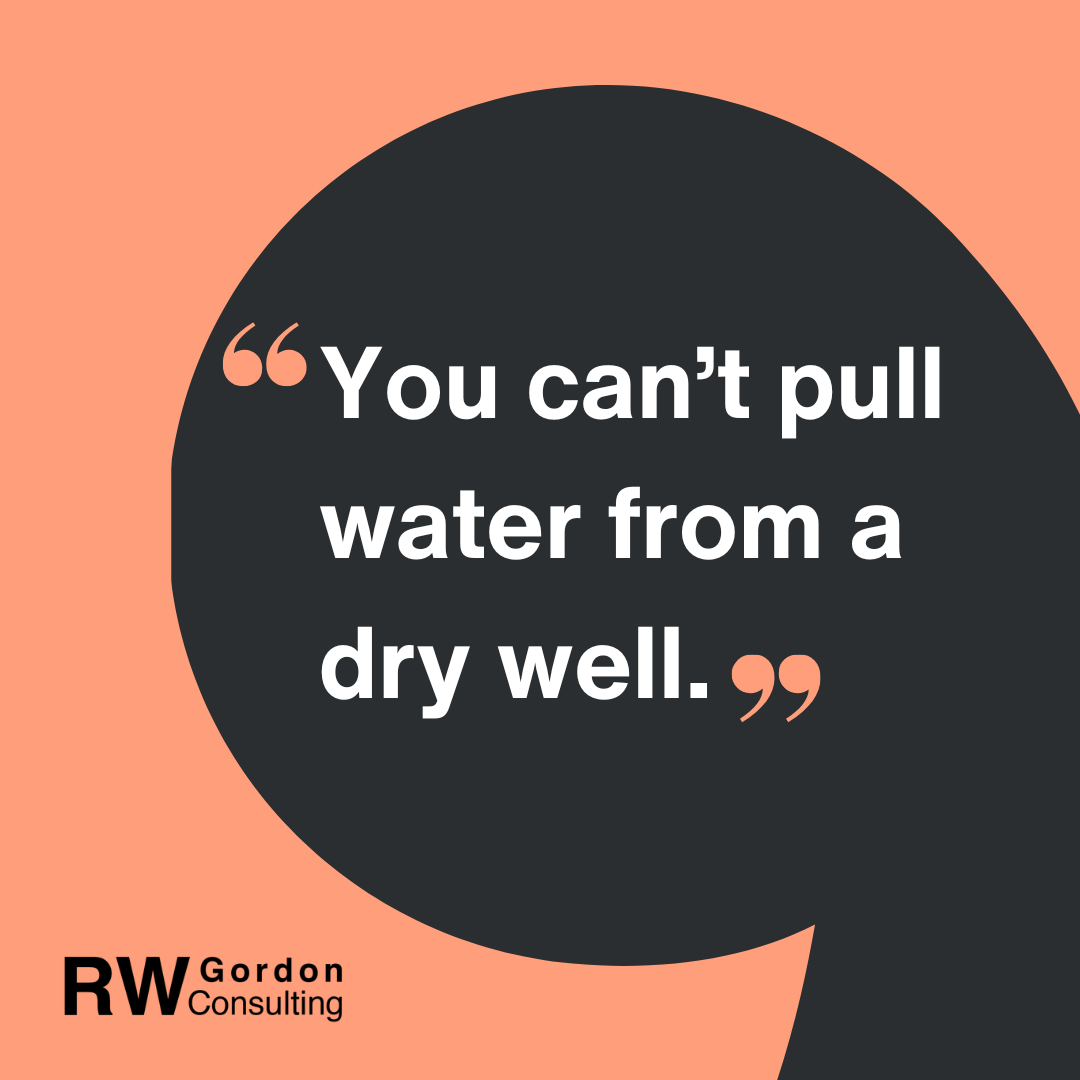 You can't pull water from a dry well.