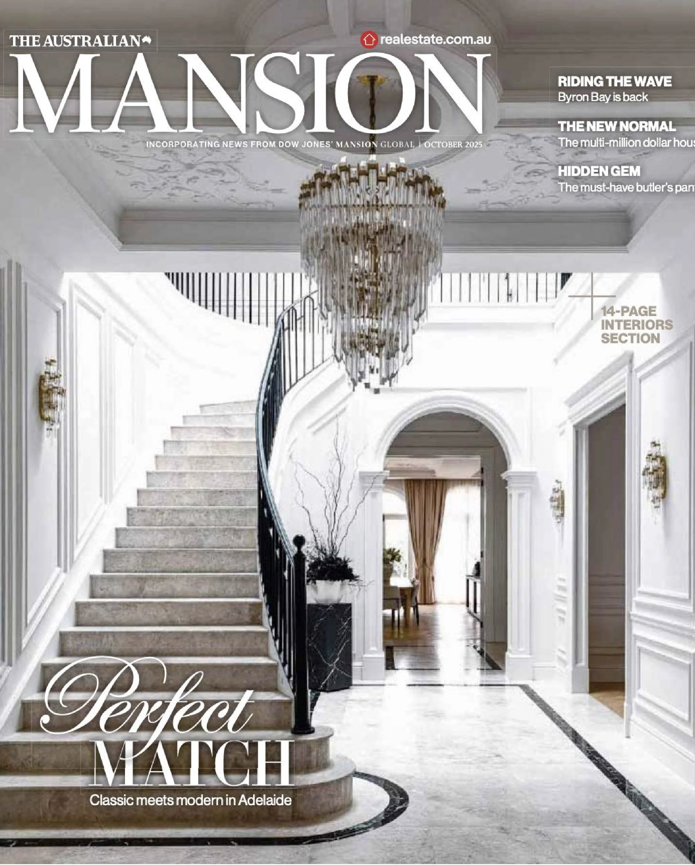 Mansion magazine cover featuring a heritage terrace interior and stair renovation story.