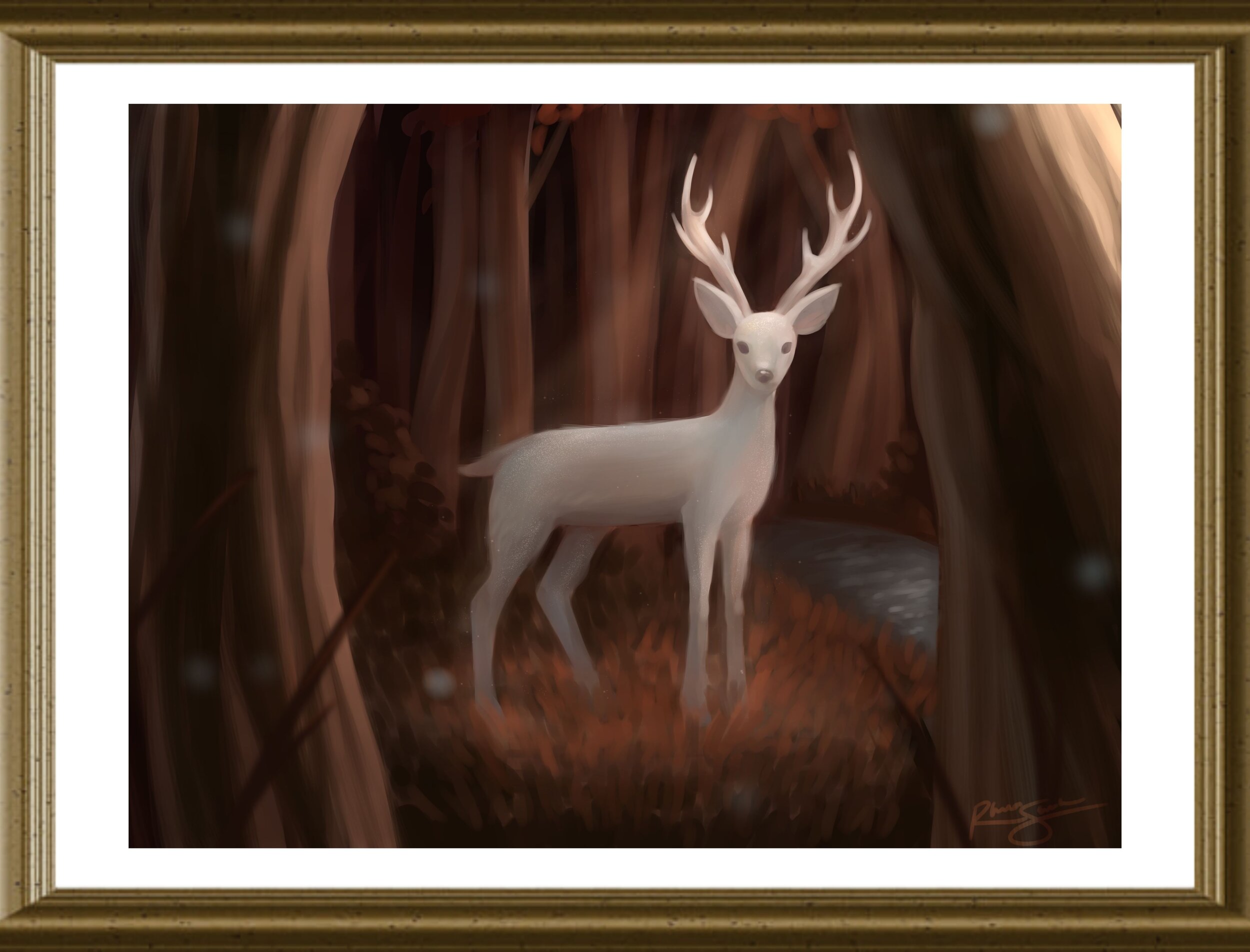 Deer Spirit (Matted, Framed).jpg