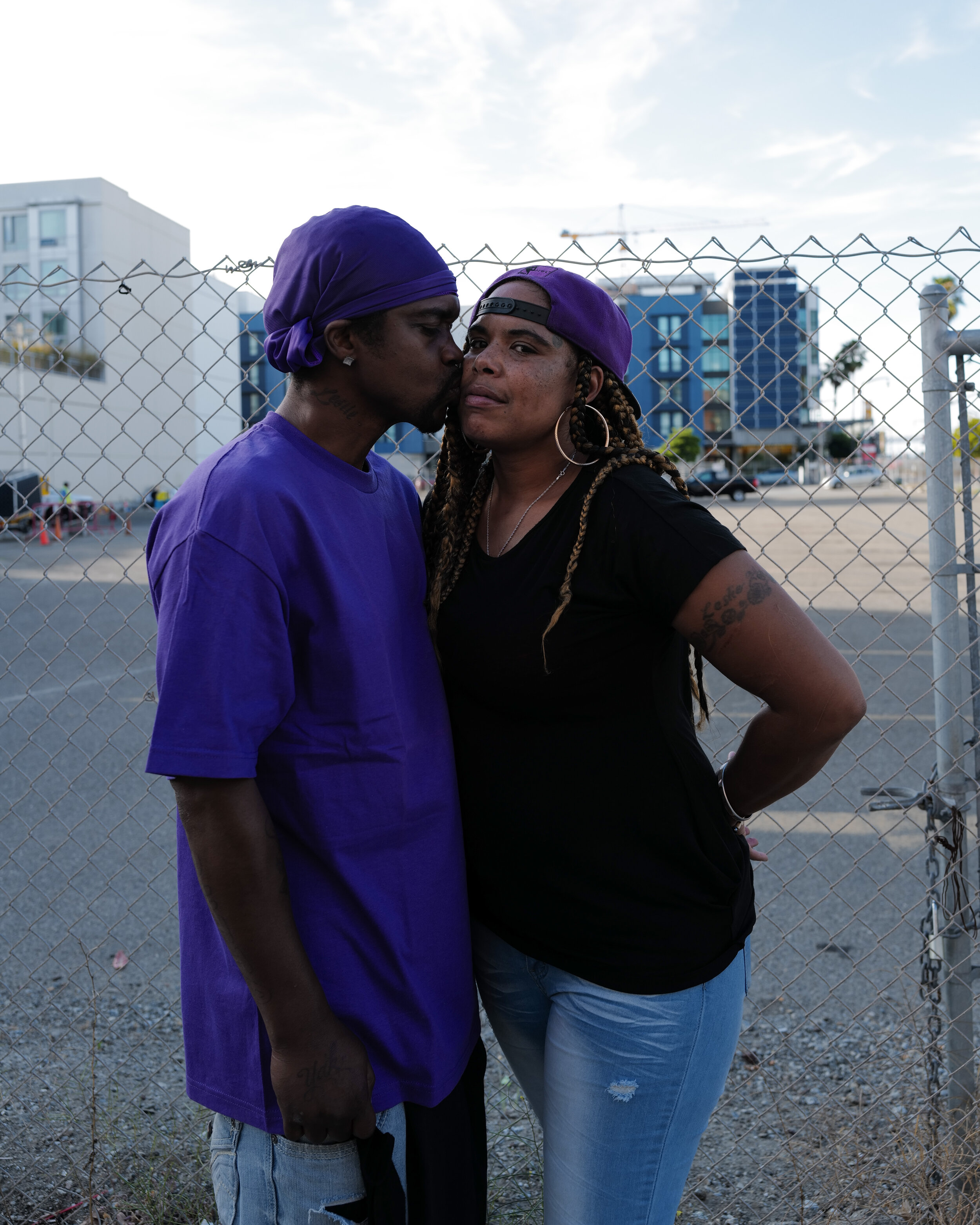  This project documents the protest movement against police brutality in the Greater Bay Area from June 2020 to present. This photo is of two organizers of a BLM rally in June 2020 in San Francisco.  