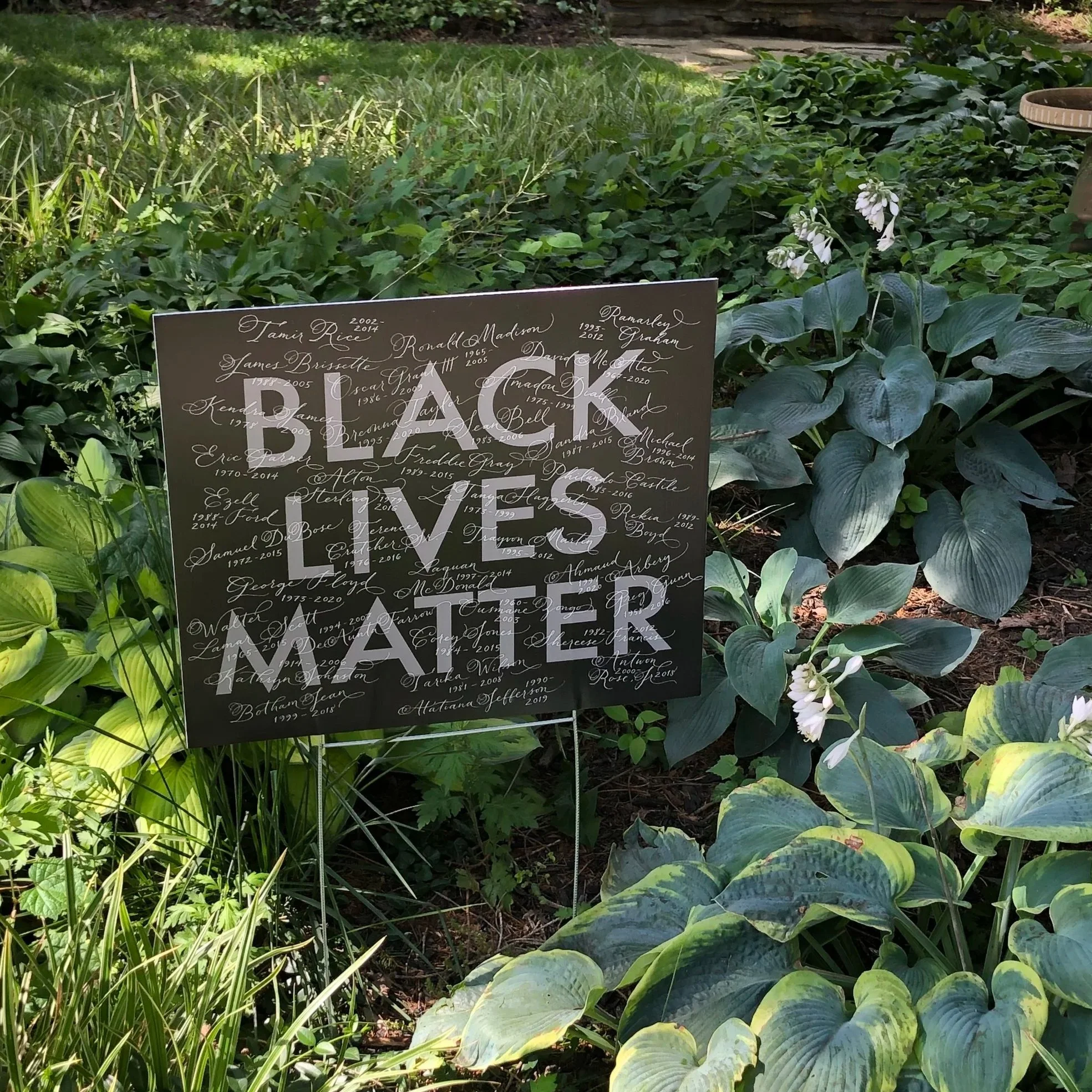 Client: Personal Project  |. Black Lives Matter Memorial yard sign